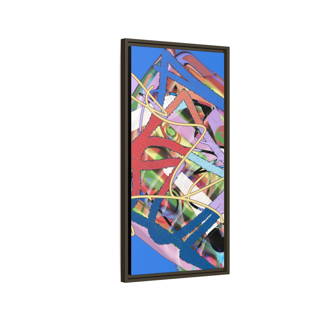 Abstract Multi‑Color Framed Canvas Art – Vibrant Modern Wall Decor