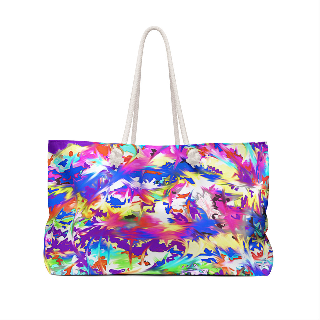Vivid Abstract Splash Weekender Bag