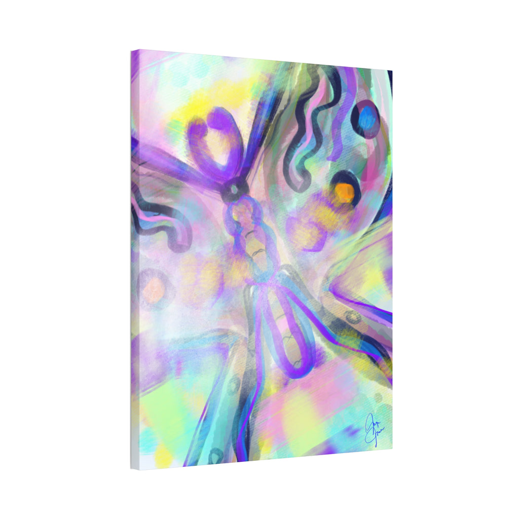 Abstract Pastel Butterfly Canvas — Stretched 1.5" Wall Art