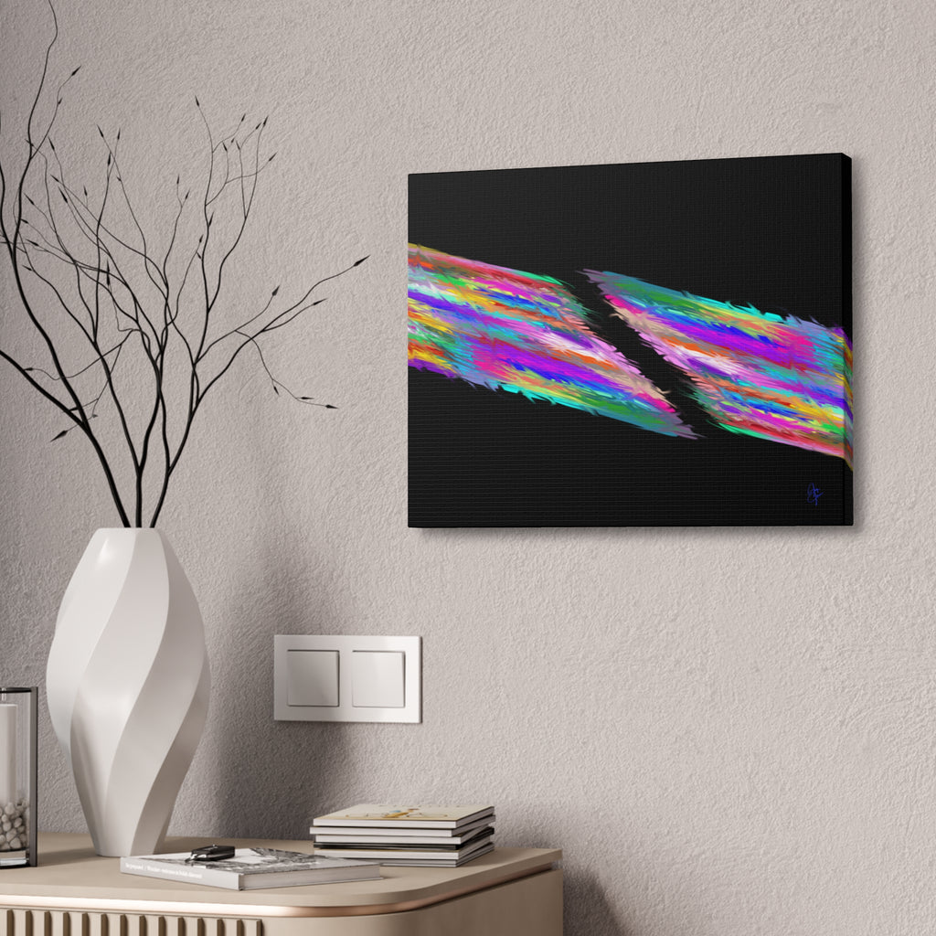 Abstract Rainbow Streak Canvas