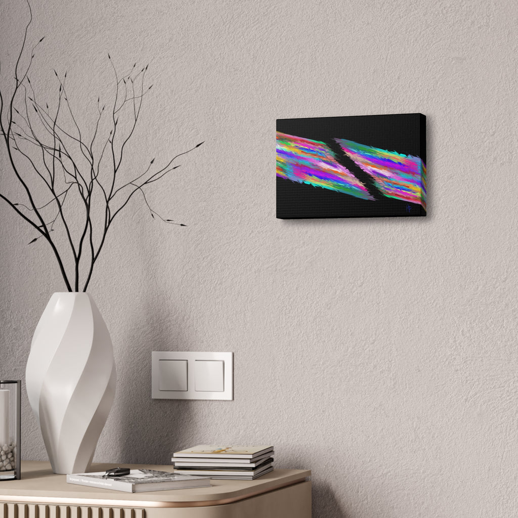 Abstract Rainbow Streak Canvas