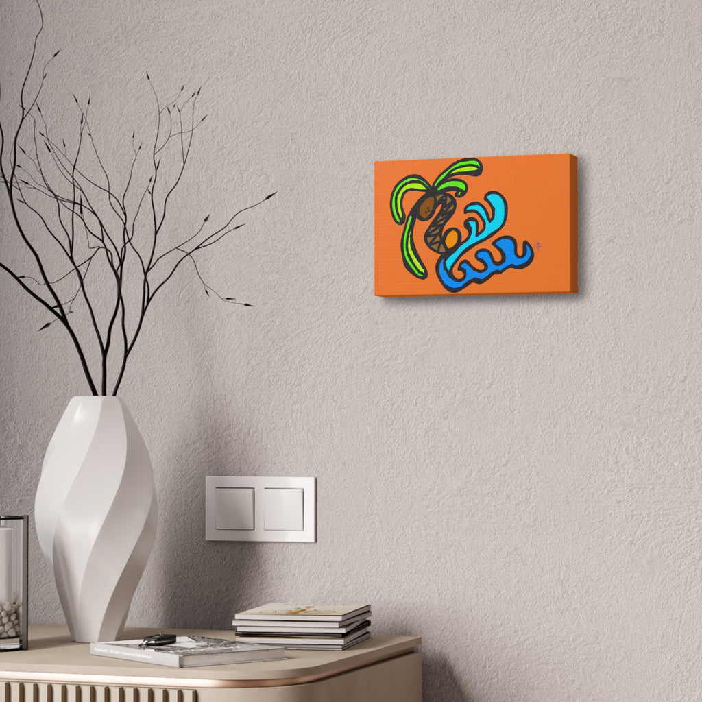 Stained Glass Beach Canvas — Whimsical Seaside Wall Art
