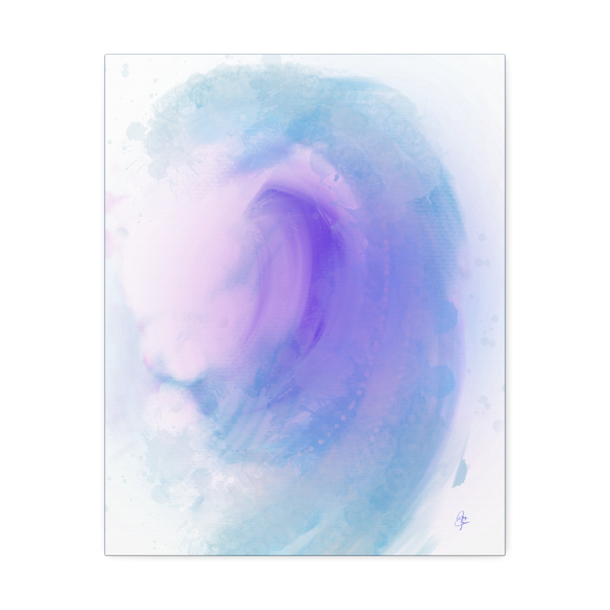 Abstract Lavender Wave Canvas Print — Stretched 1.5"