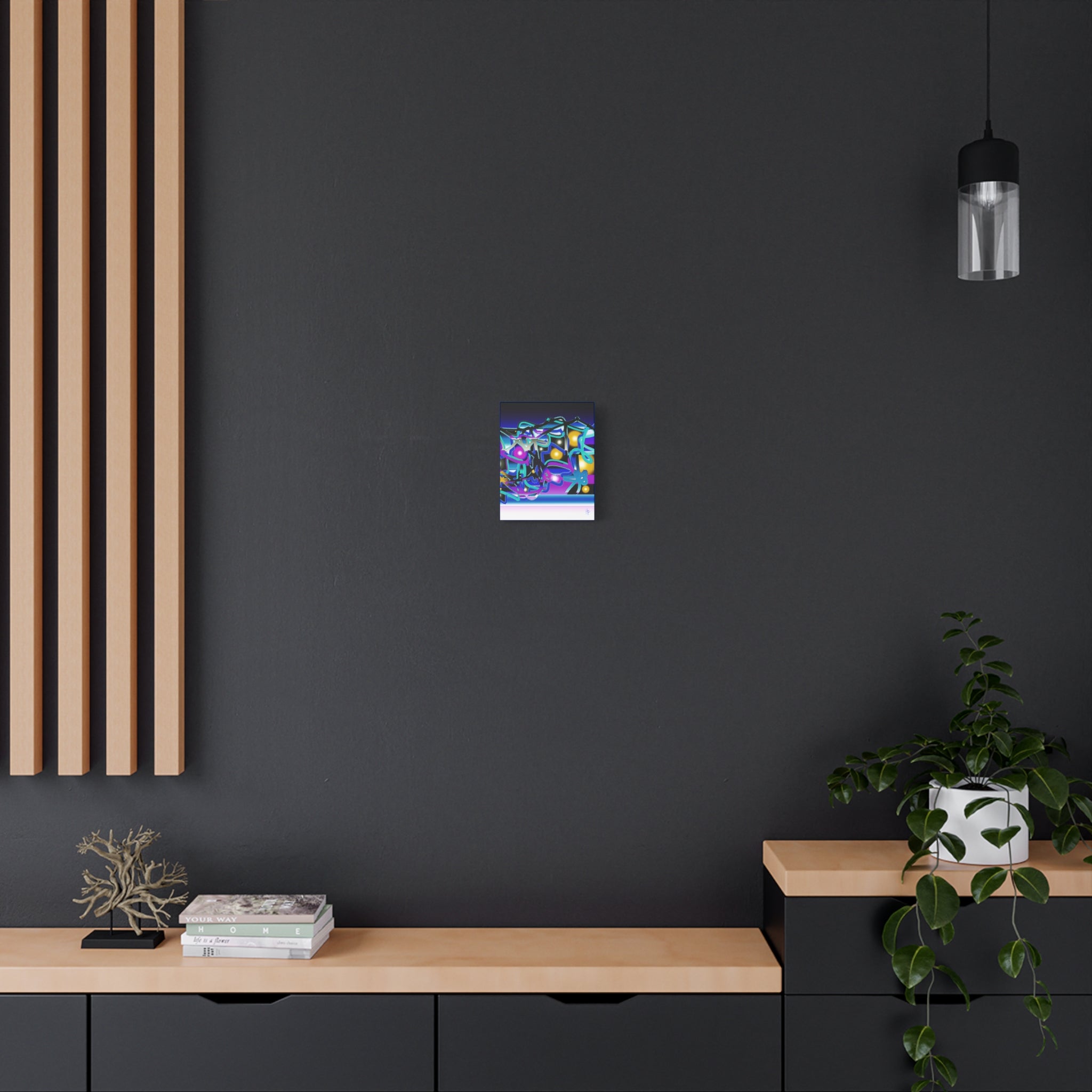 Contemporary City Lights Matte Canvas Wall Art — Stretched 1.25"