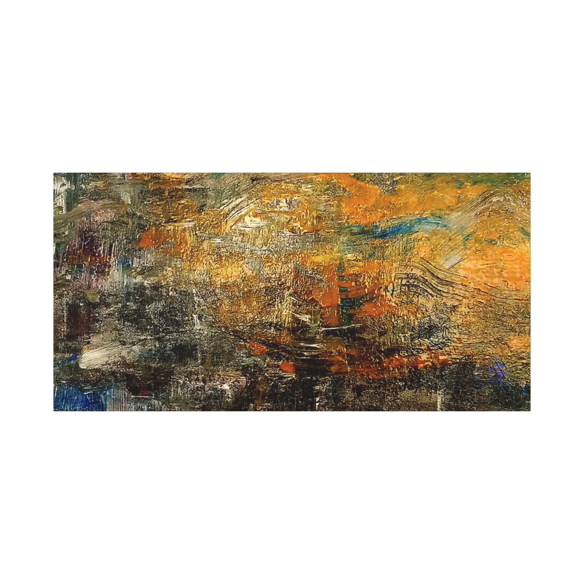 Abstract Autumn Texture Matte Canvas Print — Stretched Wall Art