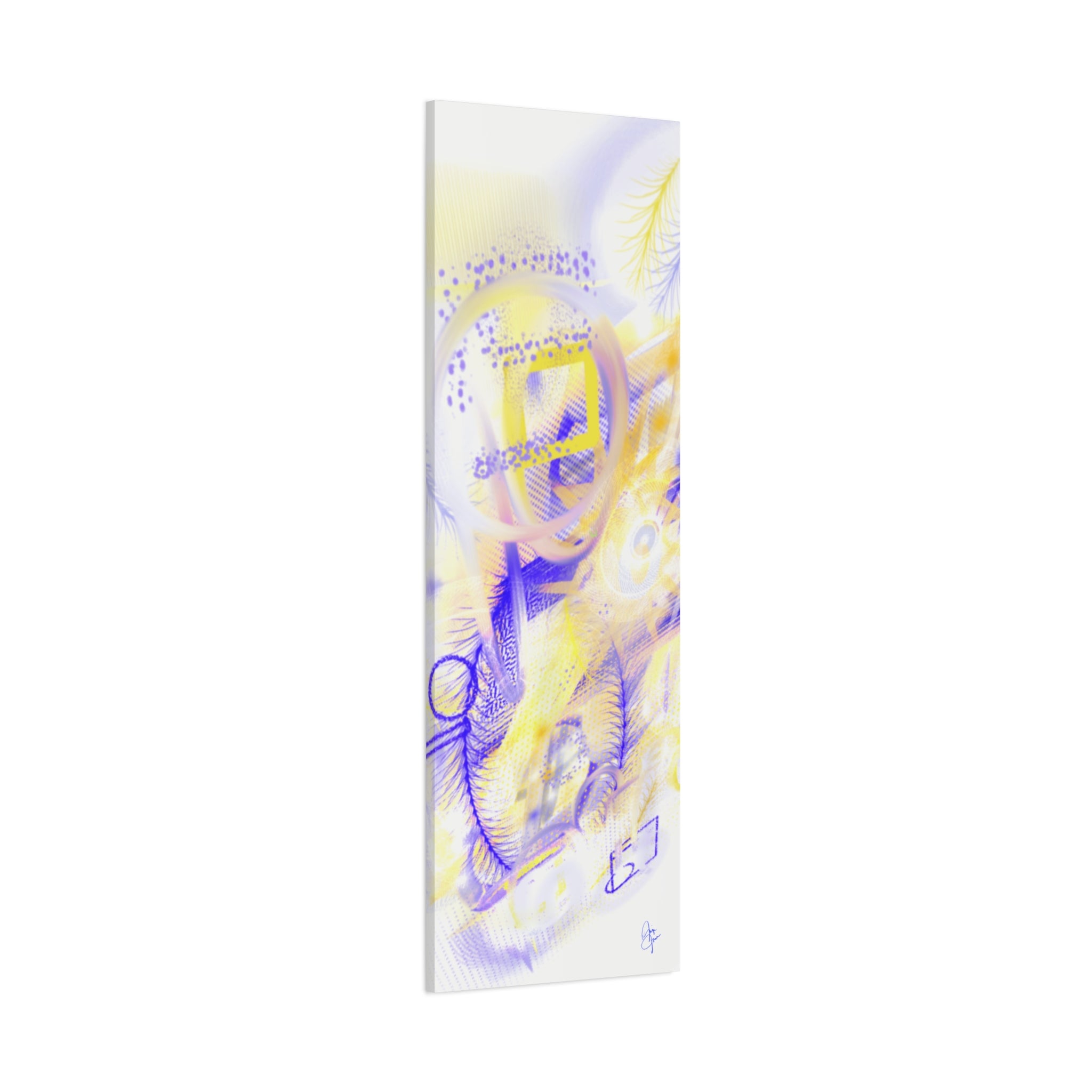 Abstract Feathered Glow Canvas Print — Matte Stretched Wall Art