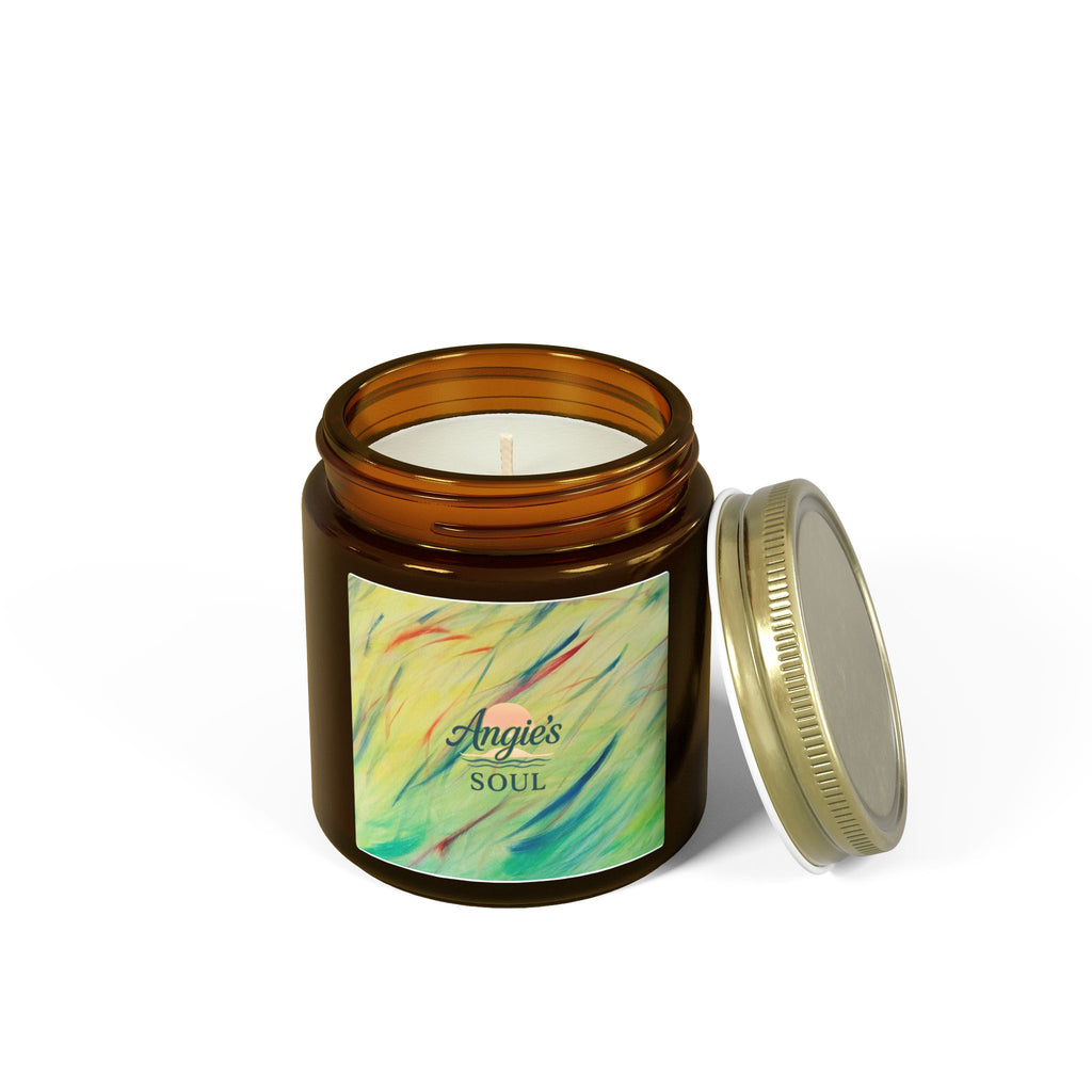 Soy Coconut-Apricot Candle — "Angie's Soul" Scented Jar (4oz & 9oz)