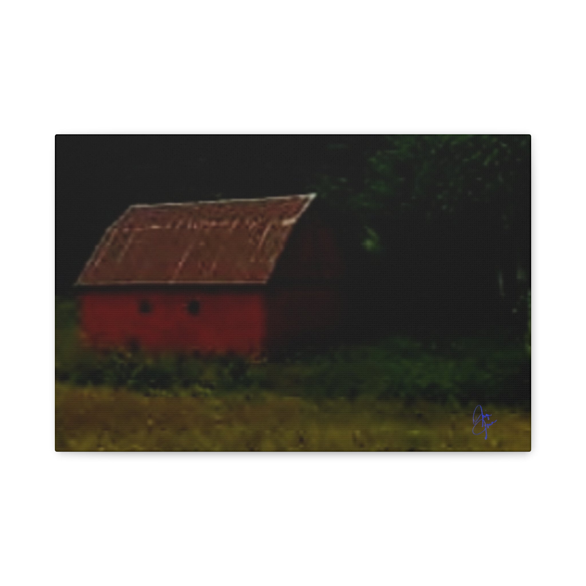 North Carolina  Rustic Red Barn Matte Canvas Wall Art (Stretched 1.25")