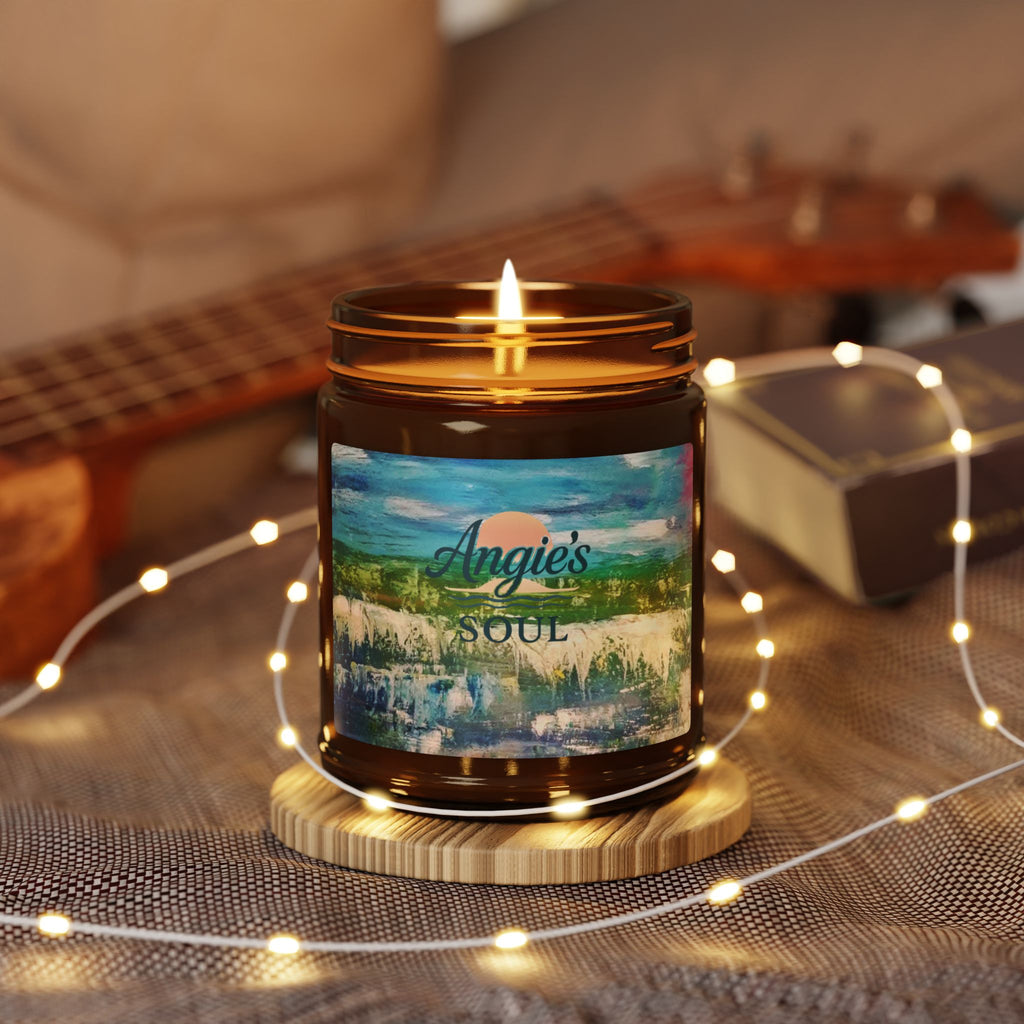Amber Jar Soy Candle — Angie's Coastal Breeze Scent (Multi-Size)
