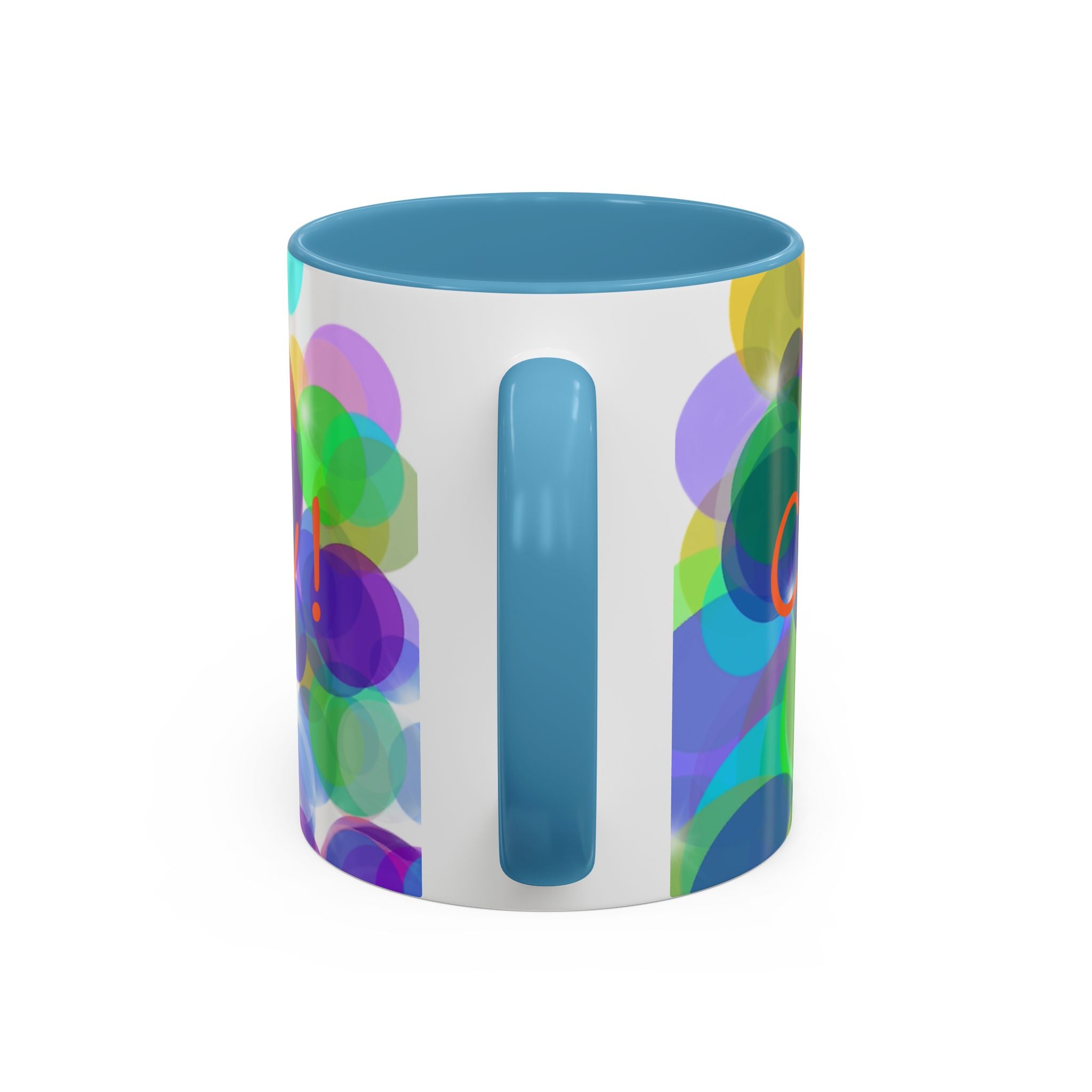 Colorful Bokeh "Choose Joy!" Accent Coffee Mug (11/15oz)