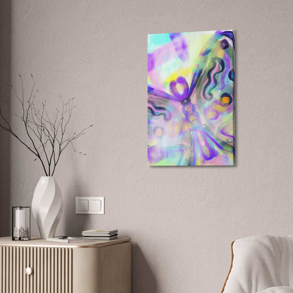 Abstract Pastel Butterfly Canvas — Stretched 1.5" Wall Art