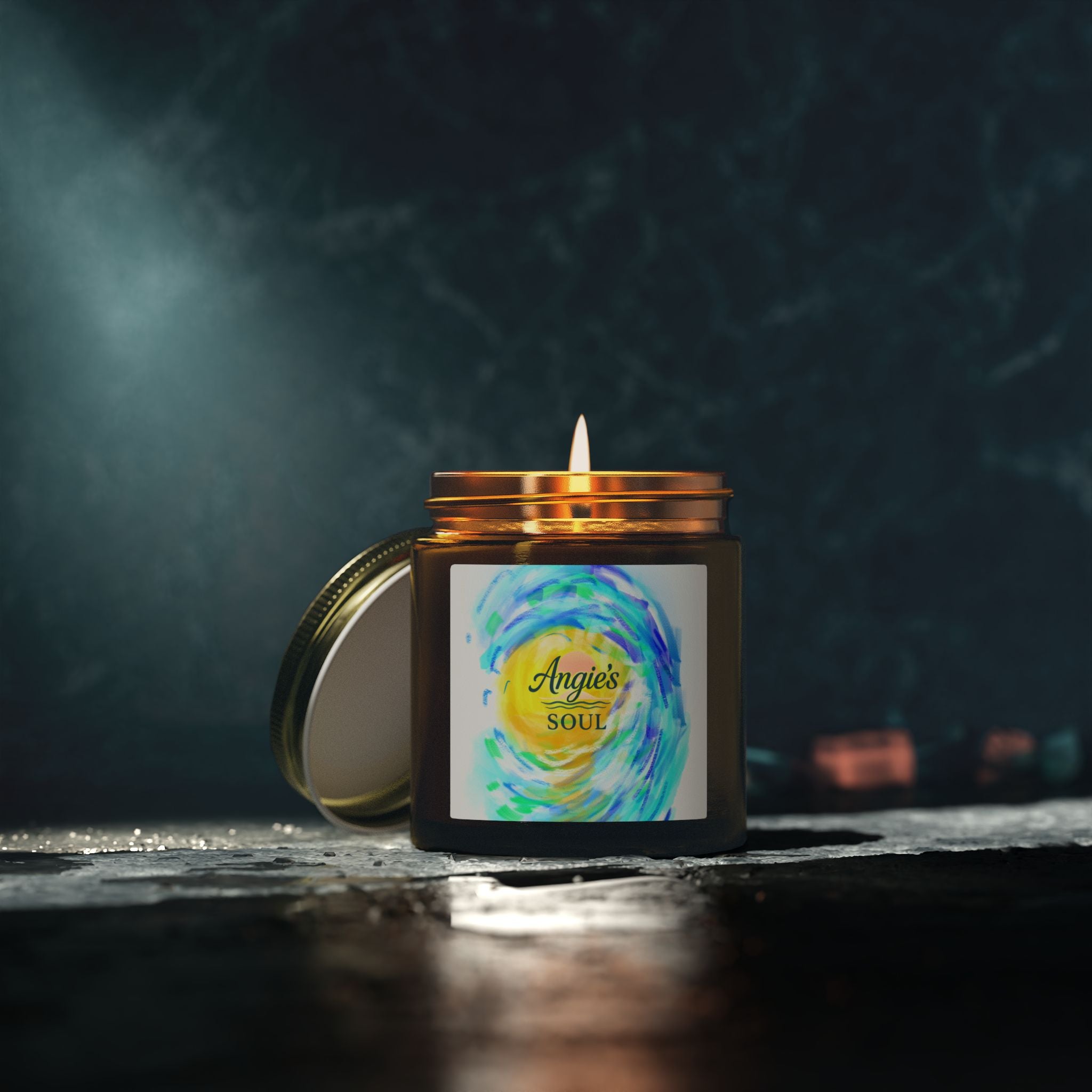Coconut Apricot Scented Candle (4oz/9oz) — "Angie’s Soul" Jar Candle
