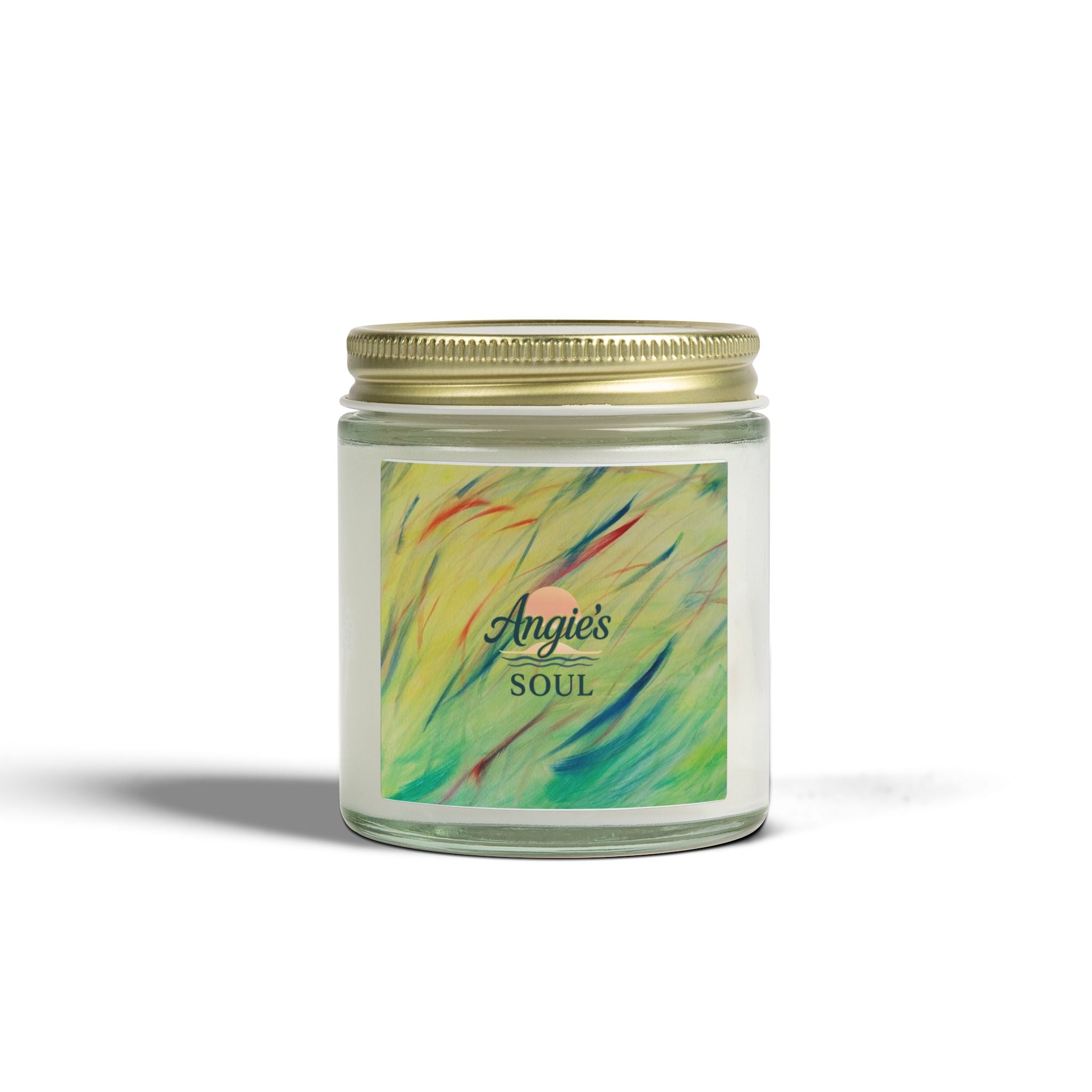Soy Coconut-Apricot Candle — "Angie's Soul" Scented Jar (4oz & 9oz)