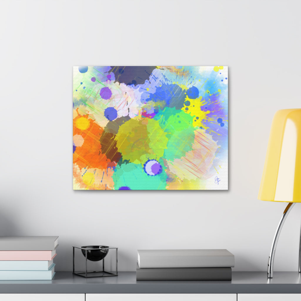 Abstract Color Splash Canvas Print — Stretched 1.5"