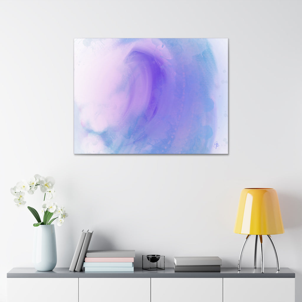 Abstract Lavender Wave Canvas Print — Stretched 1.5"
