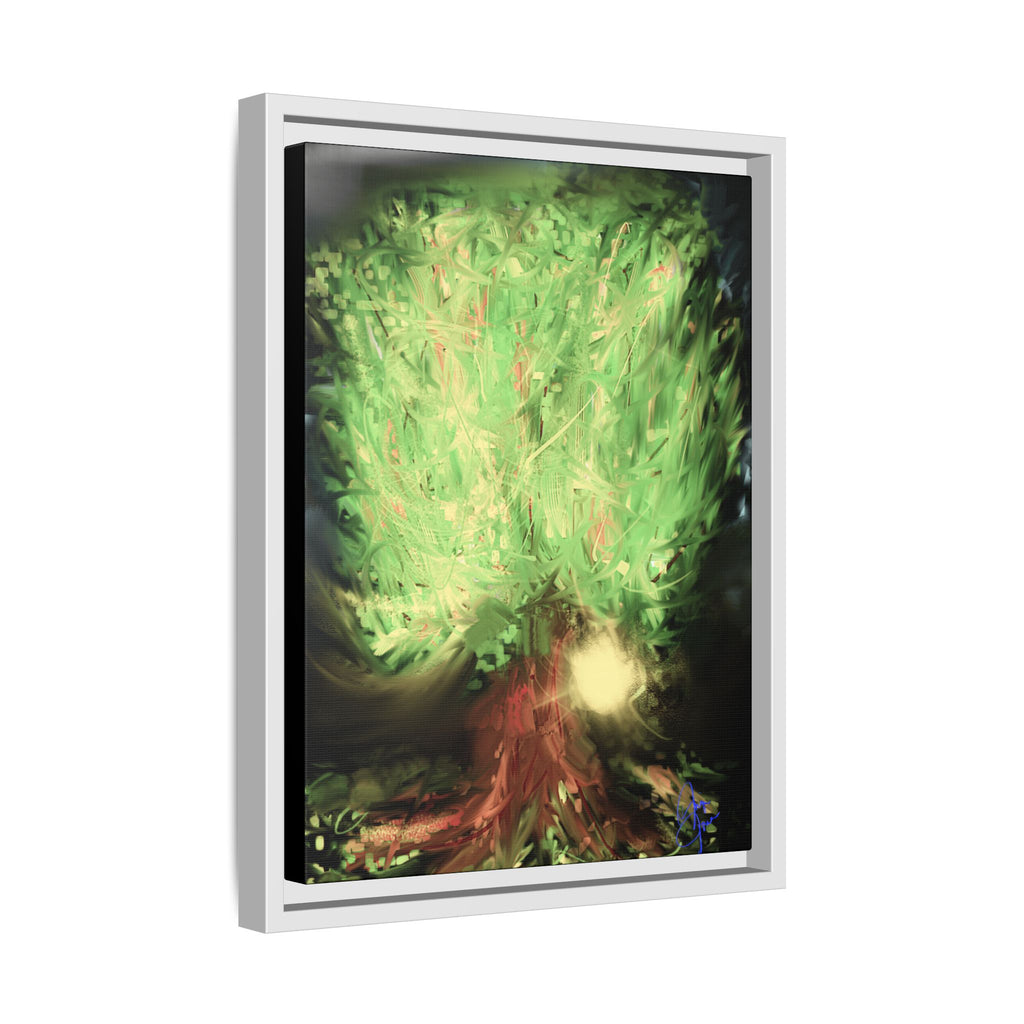 Sunset Tree Matte Canvas Framed Wall Art