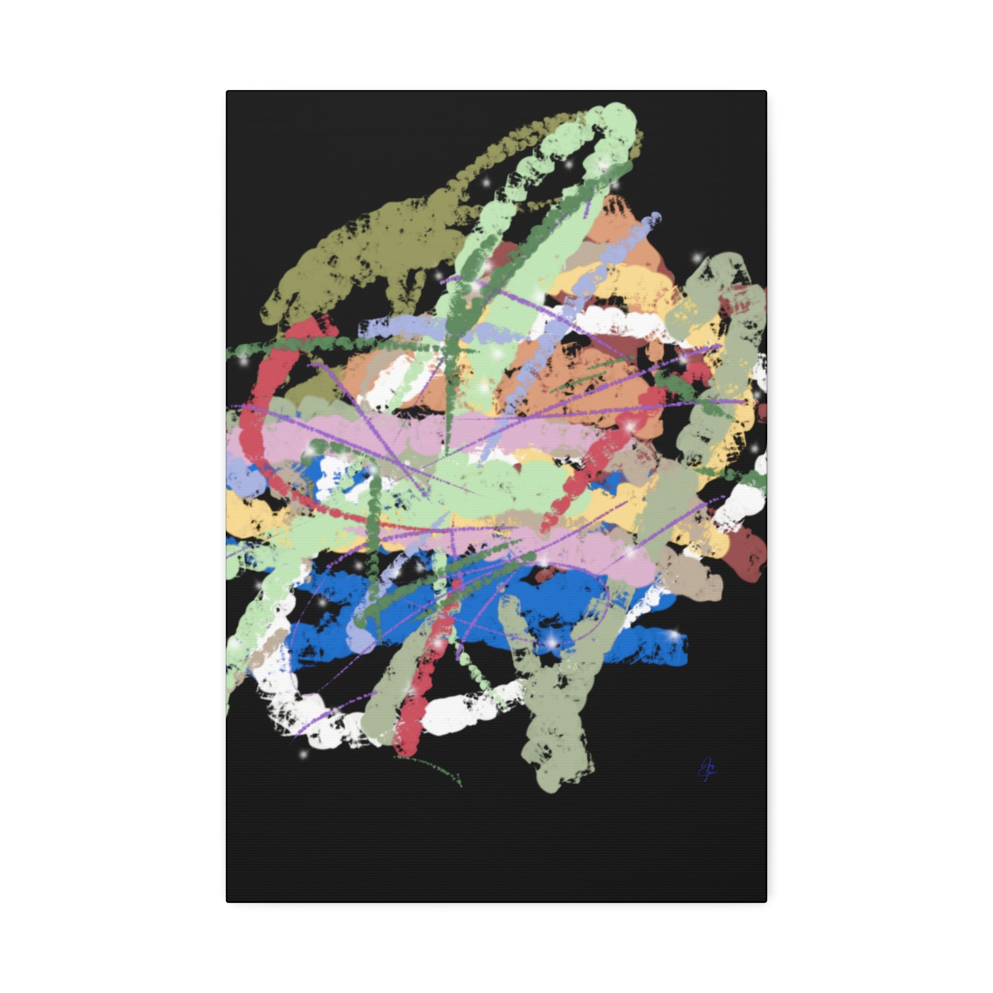 Abstract Color Splash Canvas Print — Vibrant Modern Wall Art (Stretched 1.5")