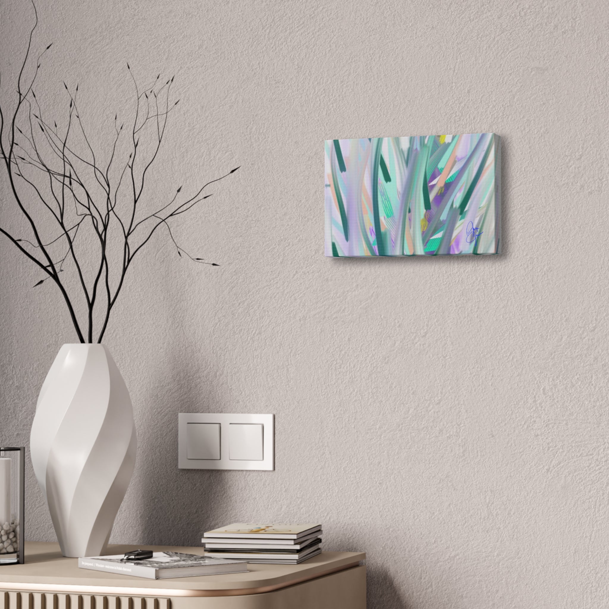 Abstract Pastel Grass Canvas Print — Stretched 1.5"