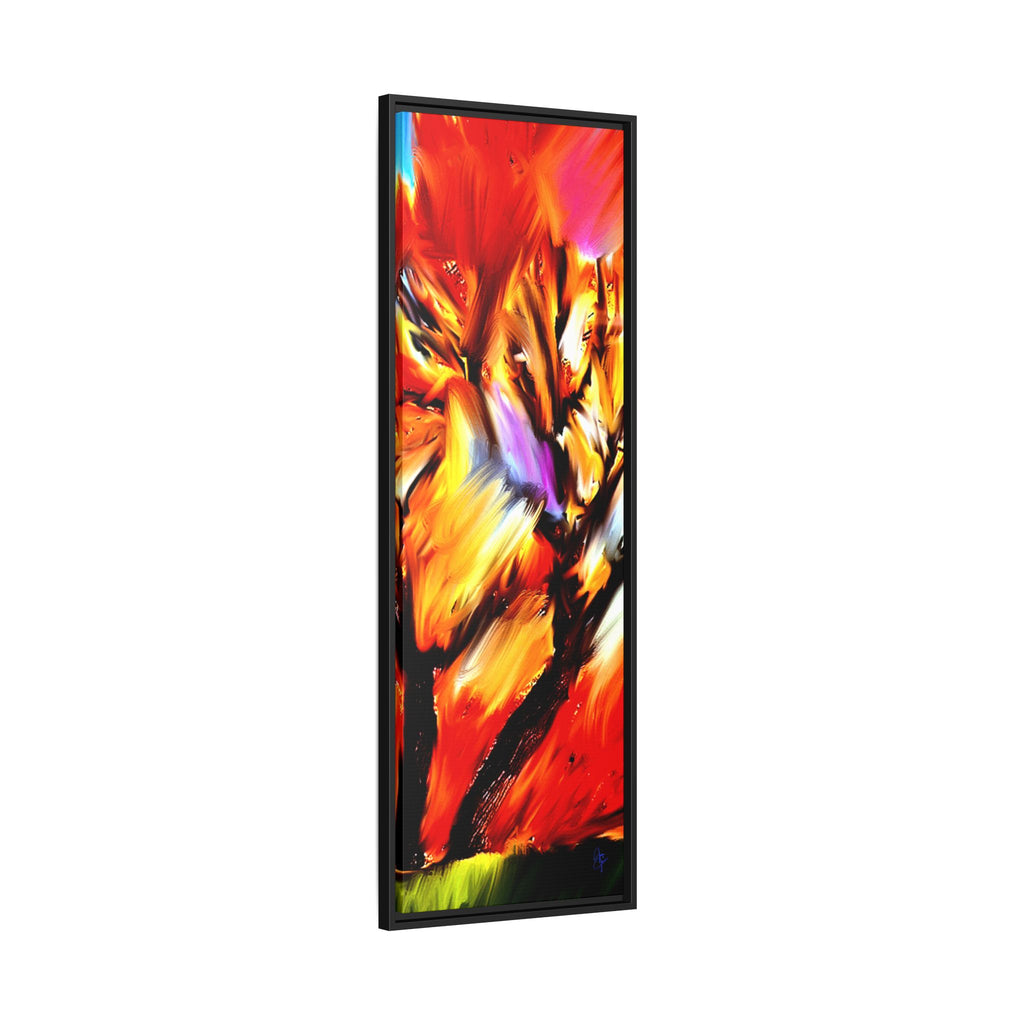 Framed Matte Canvas Print — Vibrant Tree Landscape