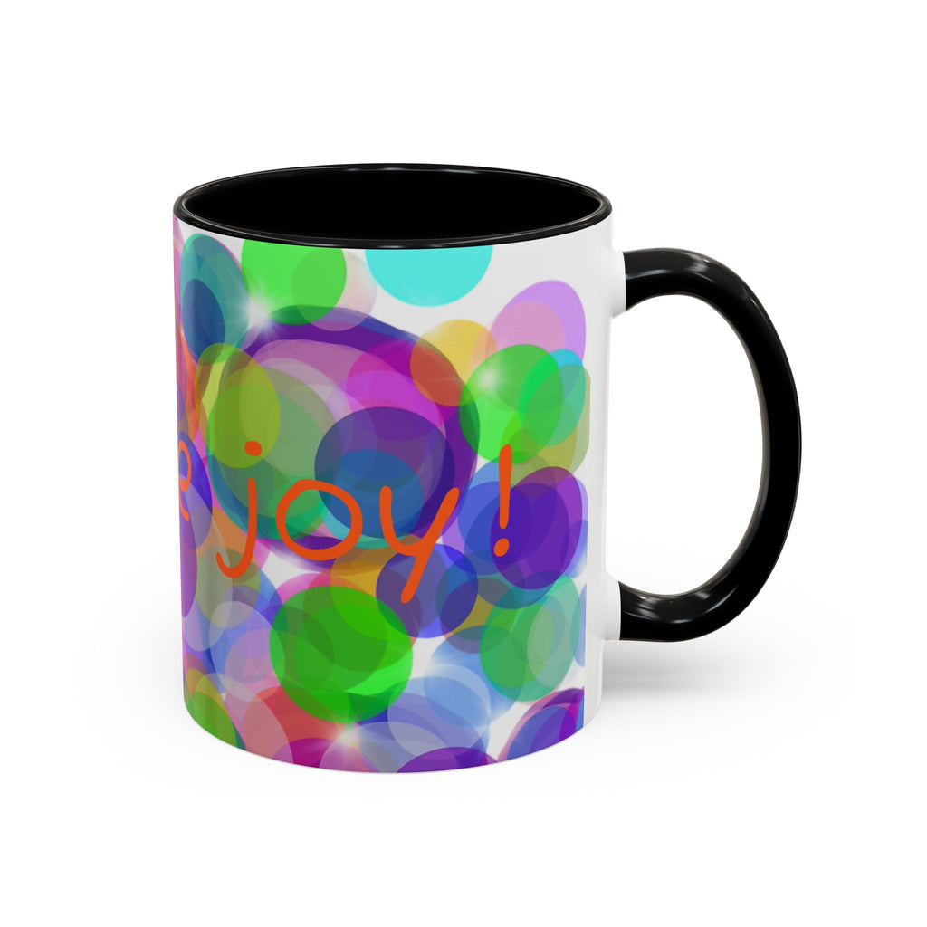 Colorful Bokeh "Choose Joy!" Accent Coffee Mug (11/15oz)