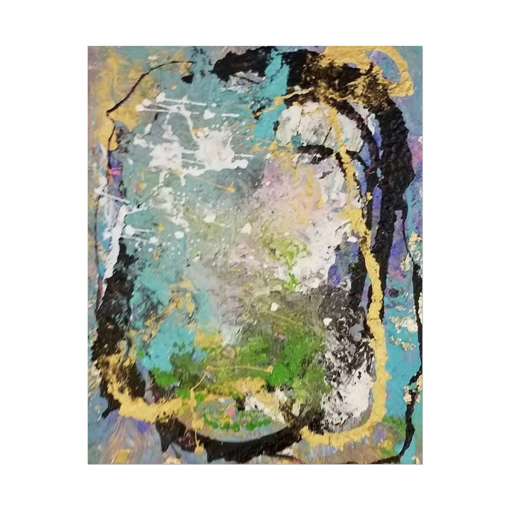 Abstract Color Burst Rolled Poster — "Broken Halo"Contemporary Modern Art Print