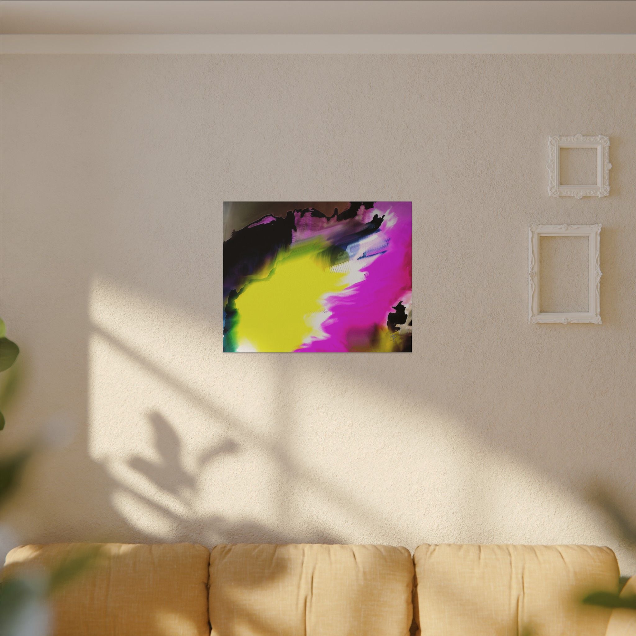 Abstract Color Splash Matte Canvas Wall Art