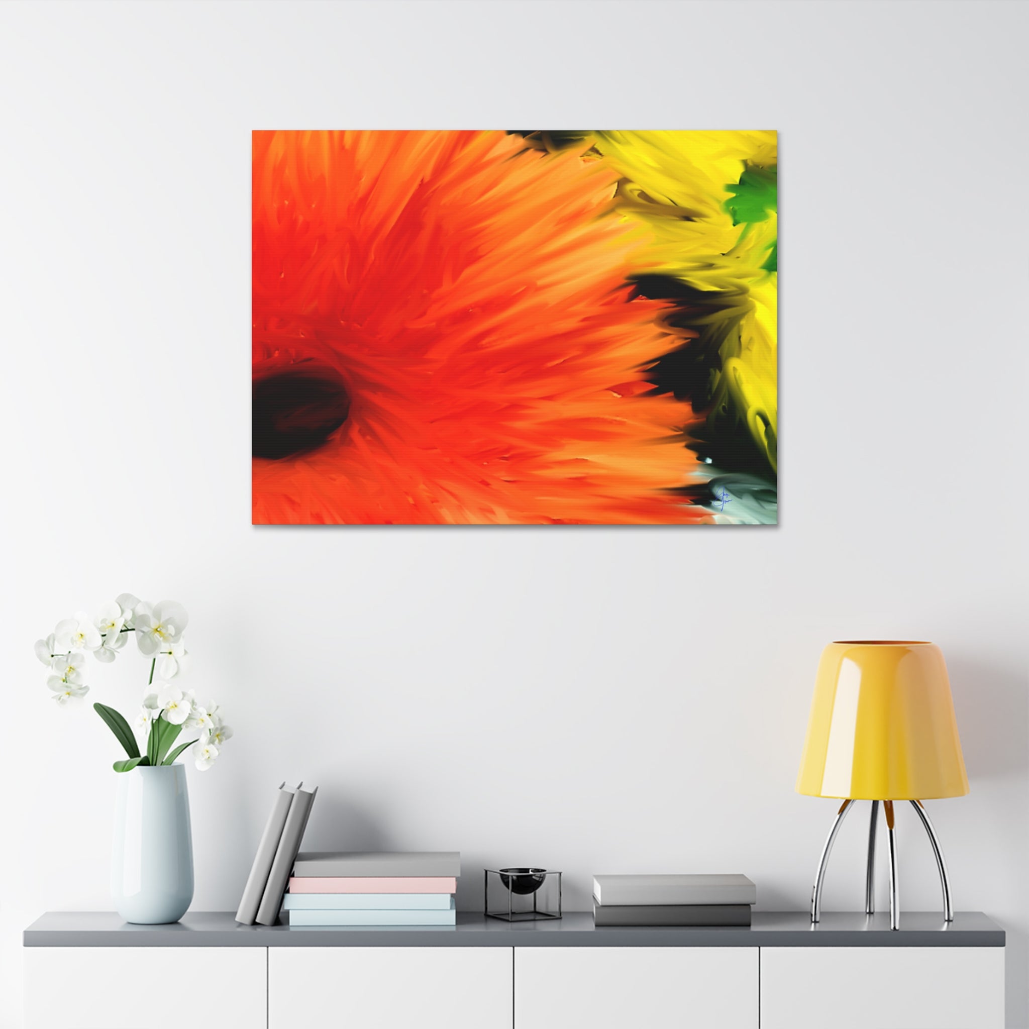 Sunflower Burst Canvas Wall Art - Stretched 1.5"