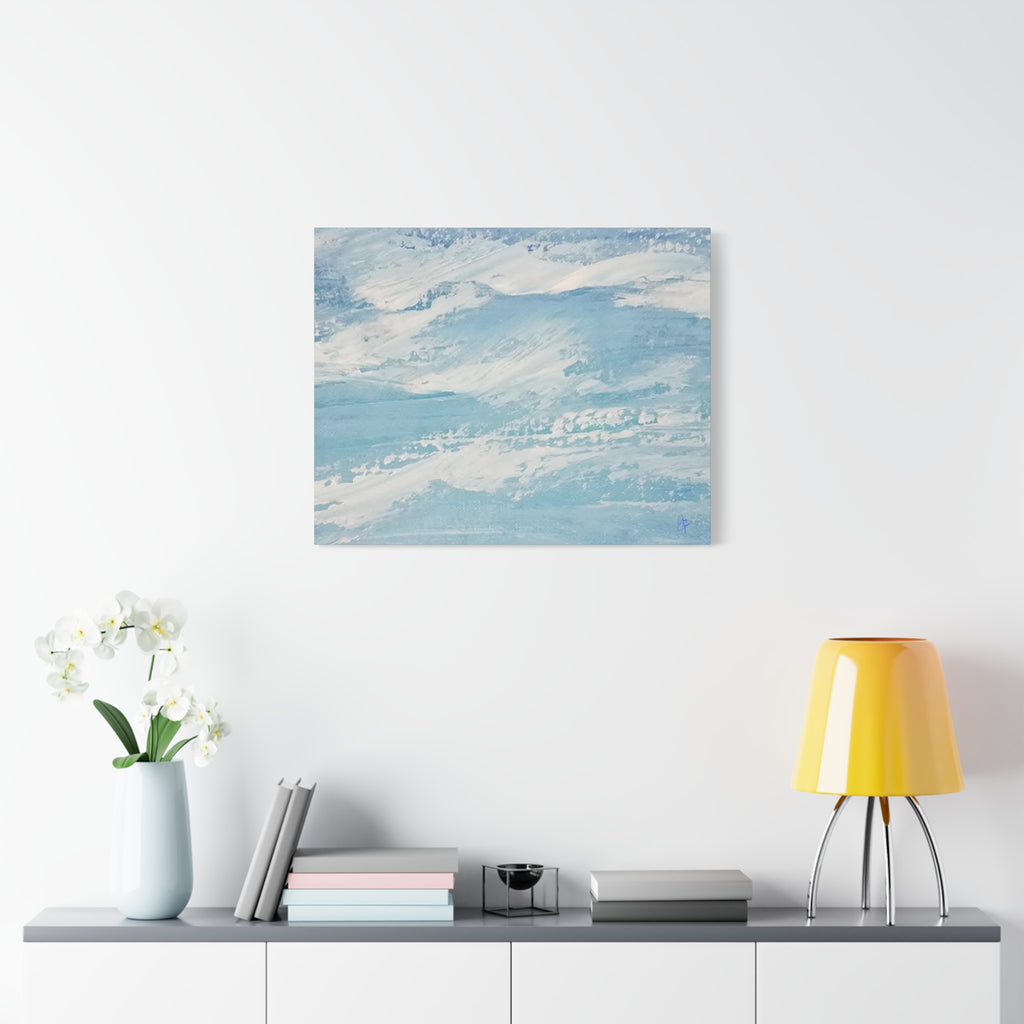 Canvas Wall Art - Serene Ocean Waves Design