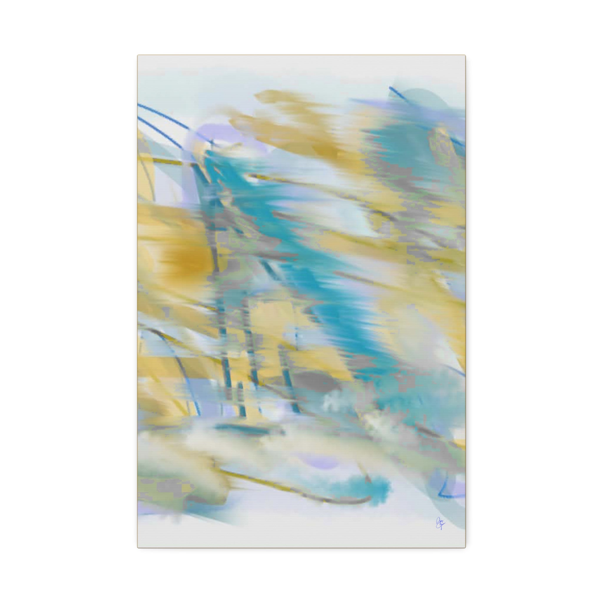 Abstract Coastal Breeze Canvas — Stretched 1.5" Wall Art