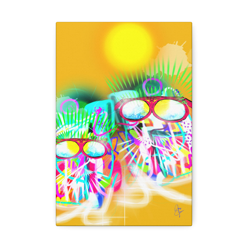 Neon Graffiti Beach Bumbs Canvas