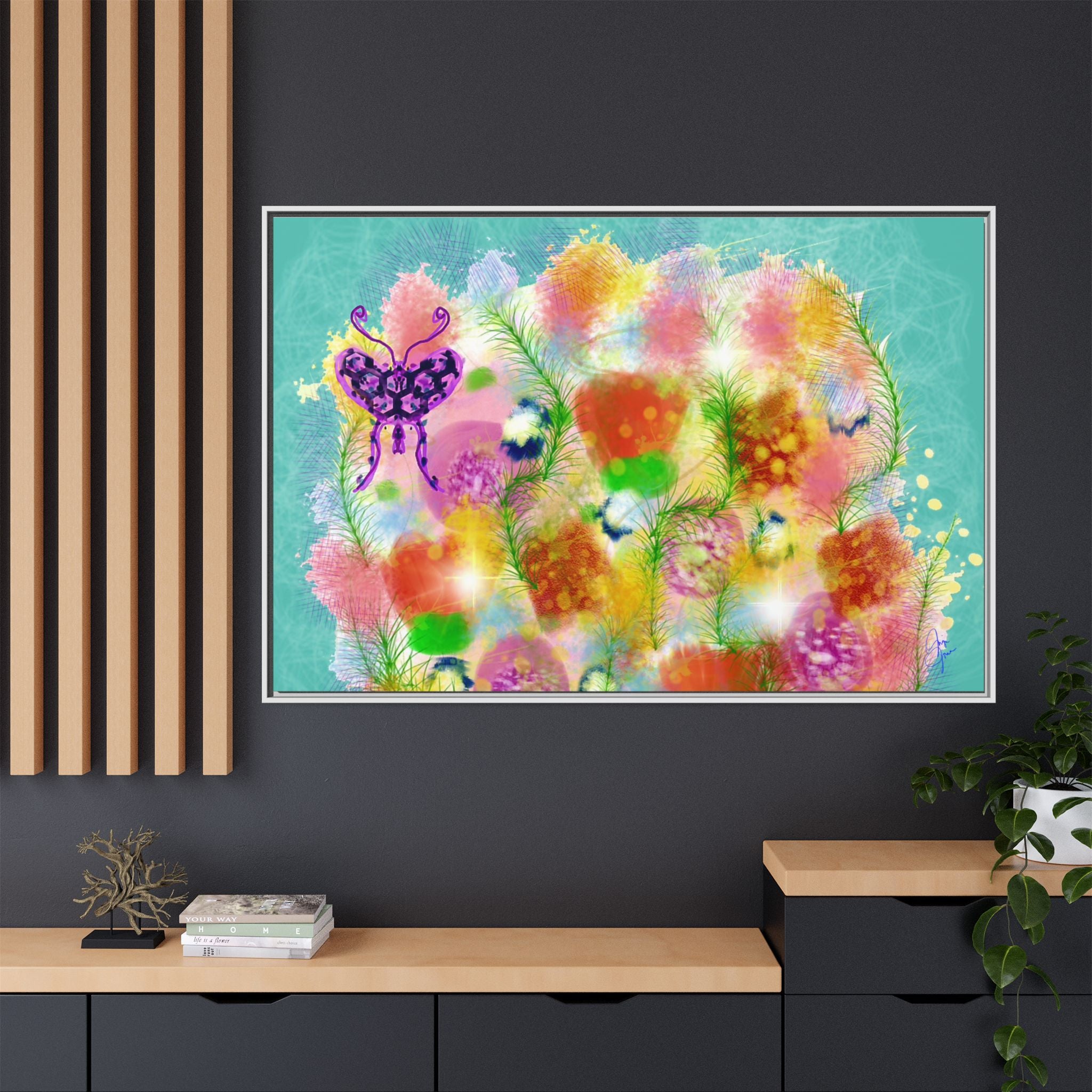 Matte Canvas, Framed (Multi-color)