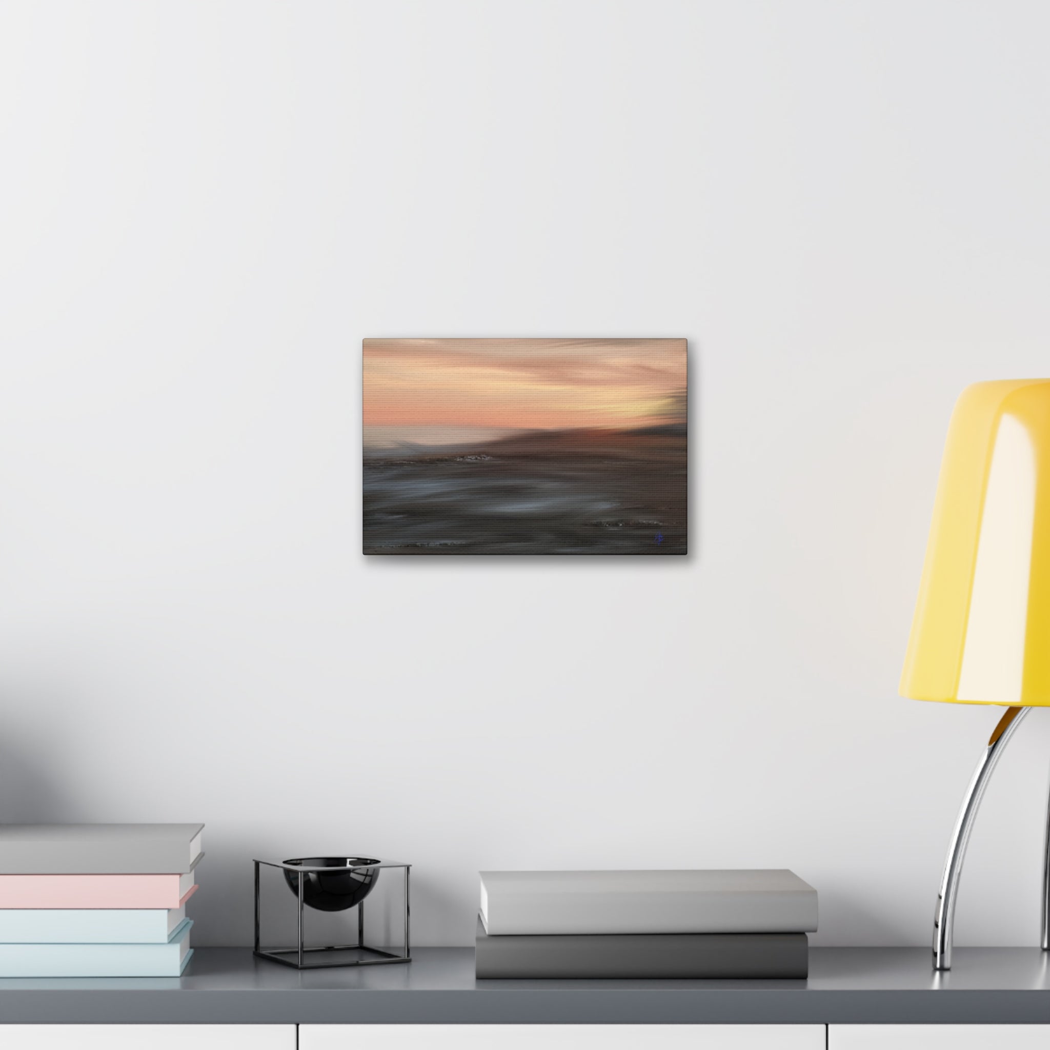 Sunset Blur Seascape Canvas Print — Abstract Coastal Wall Art