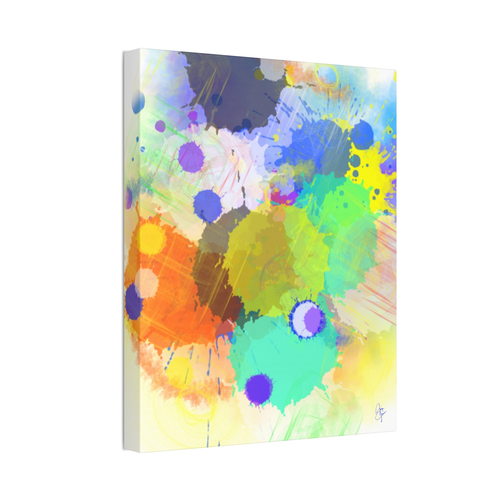 Abstract Color Splash Canvas Print — Stretched 1.5"