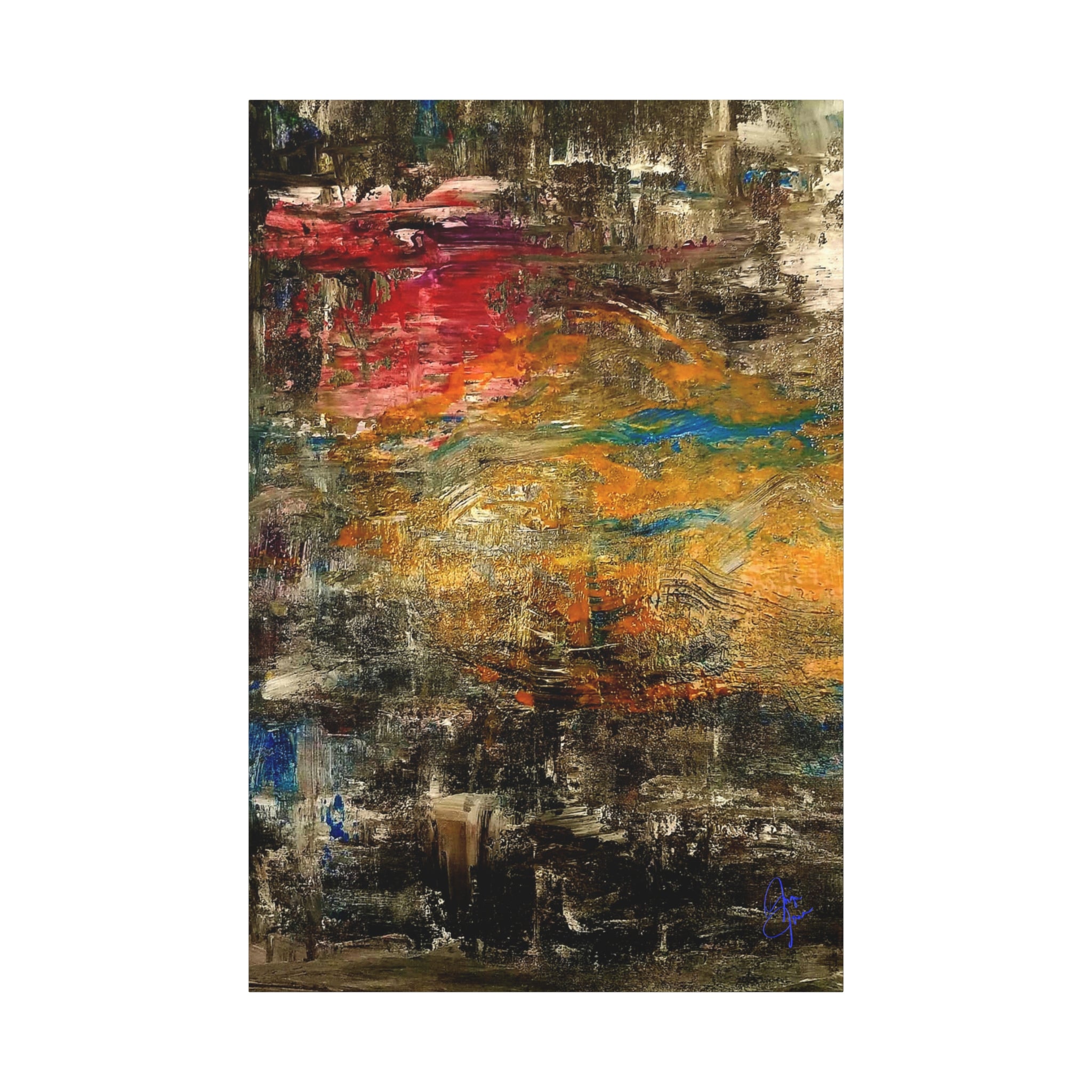 Abstract Autumn Texture Matte Canvas Print — Stretched Wall Art