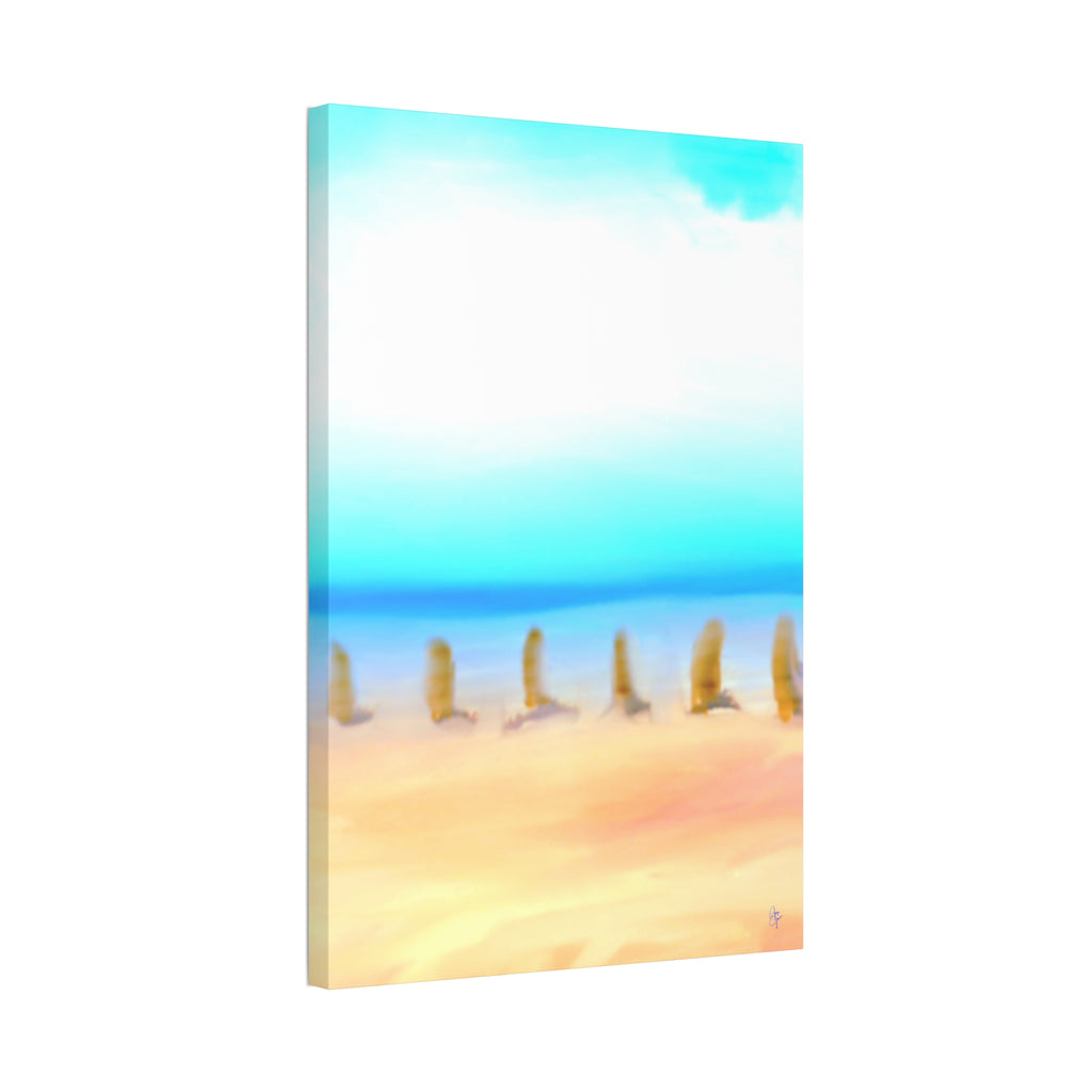 Coastal Sunrise Beach Canvas — Stretched 1.5" Seascape Wall Art
