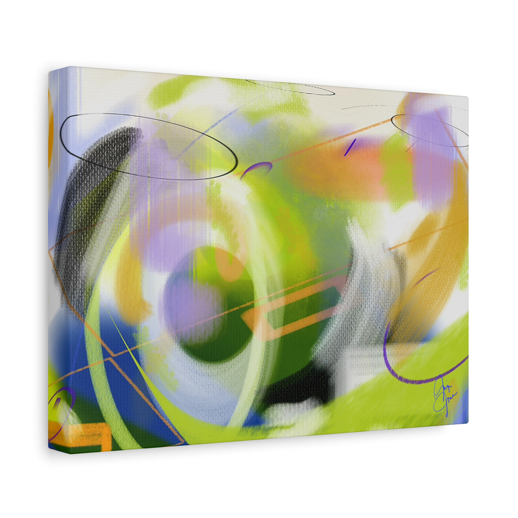 Abstract Color Swirl Matte Canvas Print — Modern Stretched Wall Art
