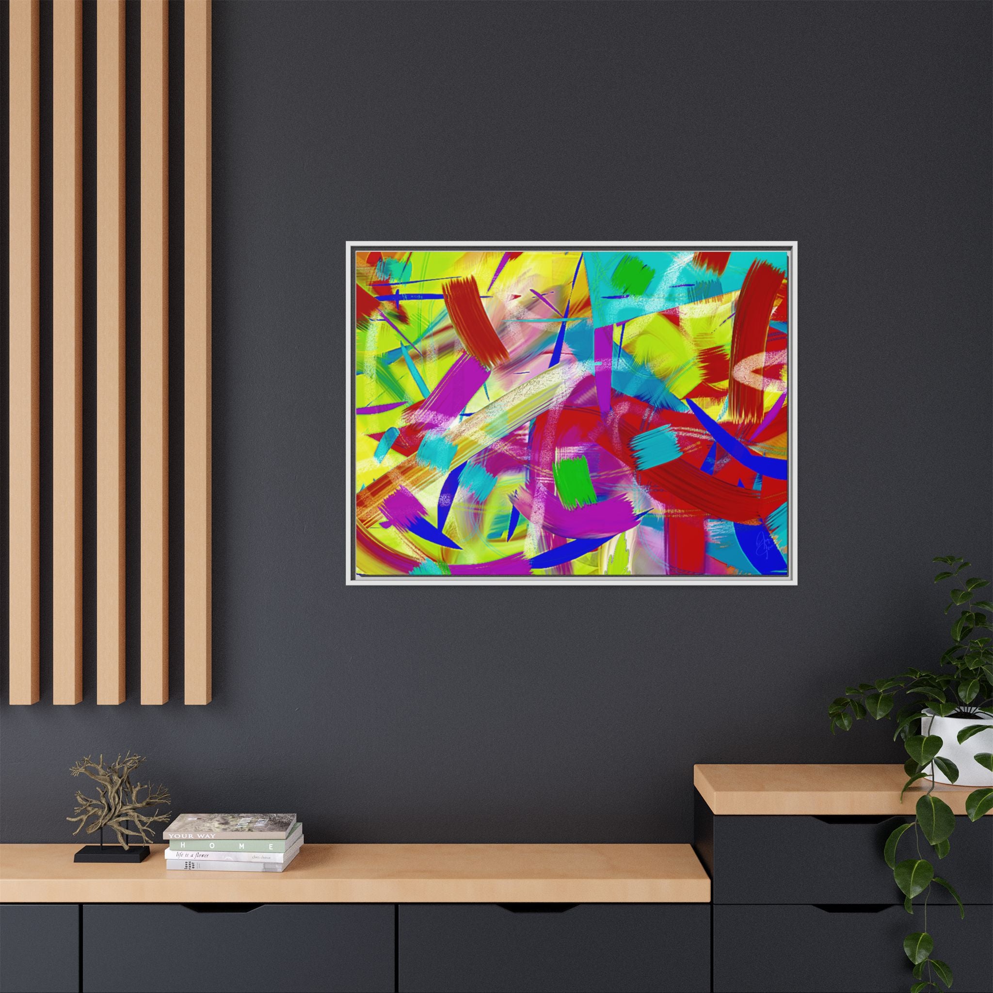 Matte Canvas, Framed (Multi-color)