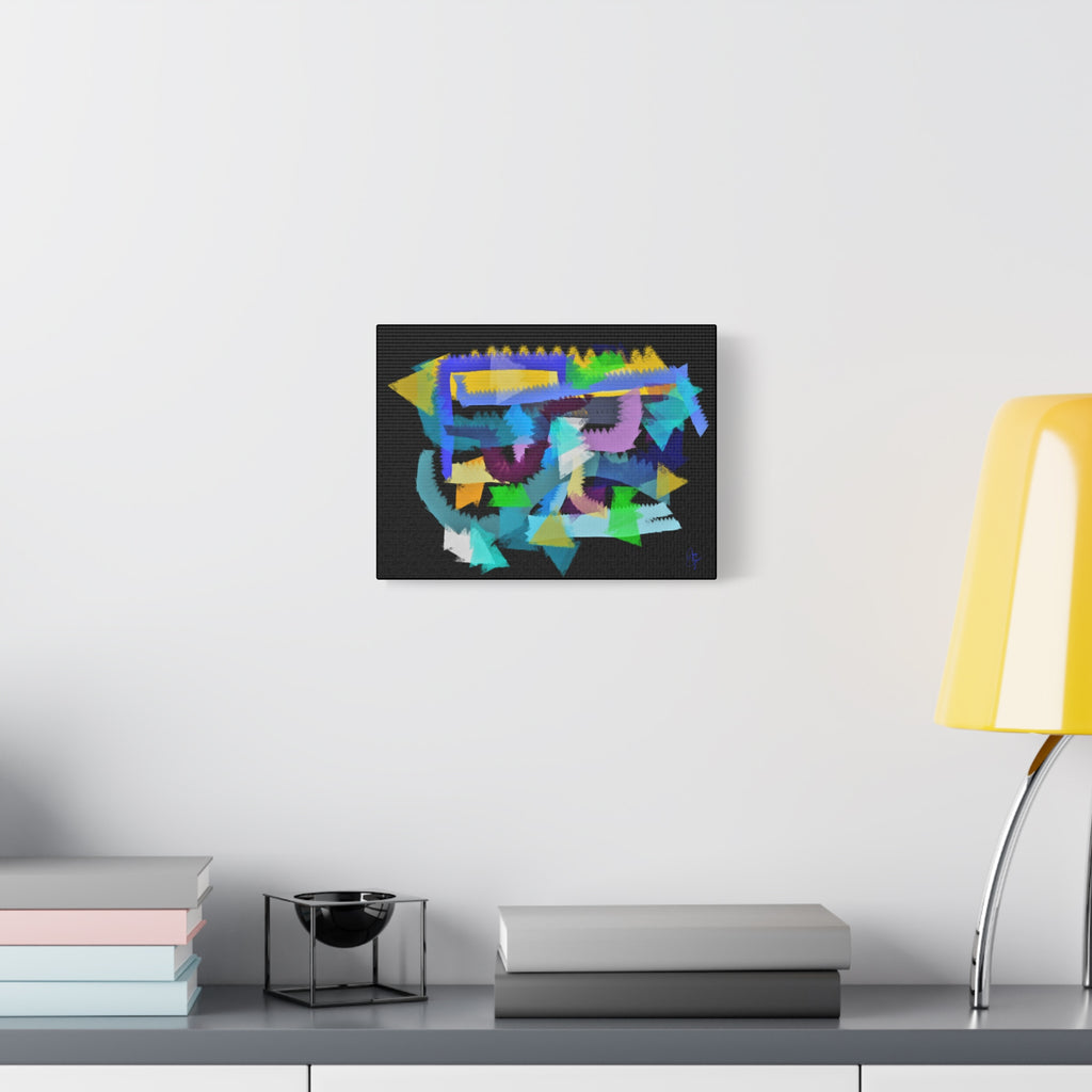 Abstract Color Burst Canvas Print — Vibrant Geometric Wall Art
