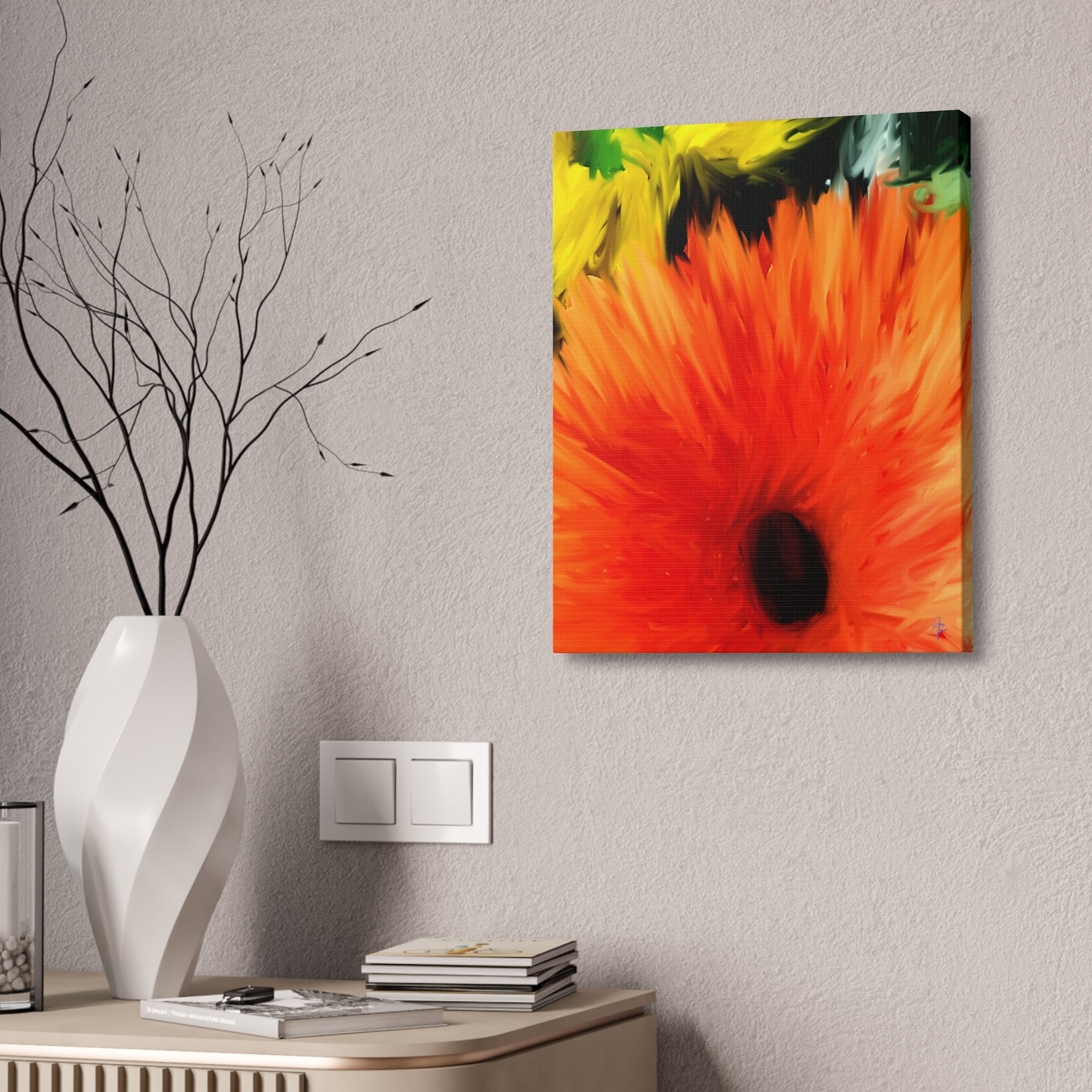 Sunflower Burst Canvas Wall Art - Stretched 1.5"