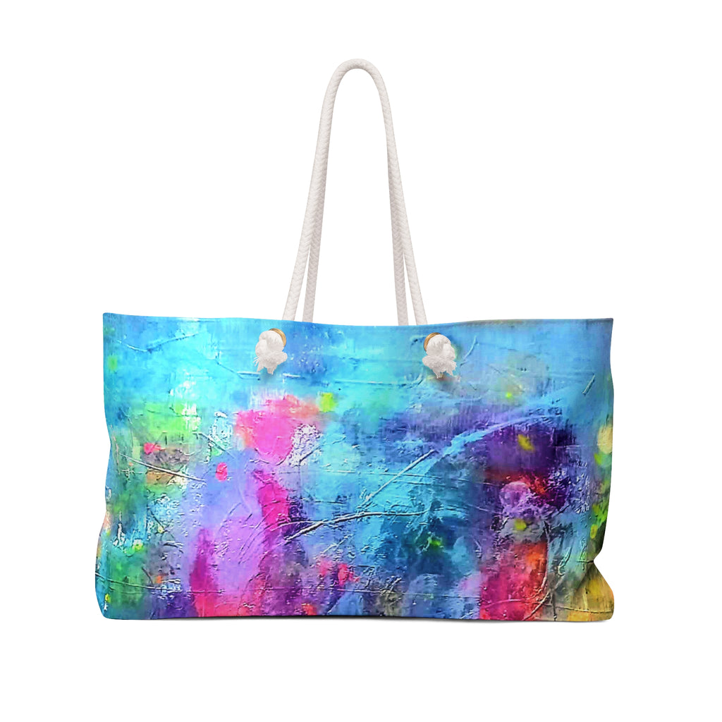 Abstract Color Splash Weekender Bag — Vibrant Artistic Travel Tote