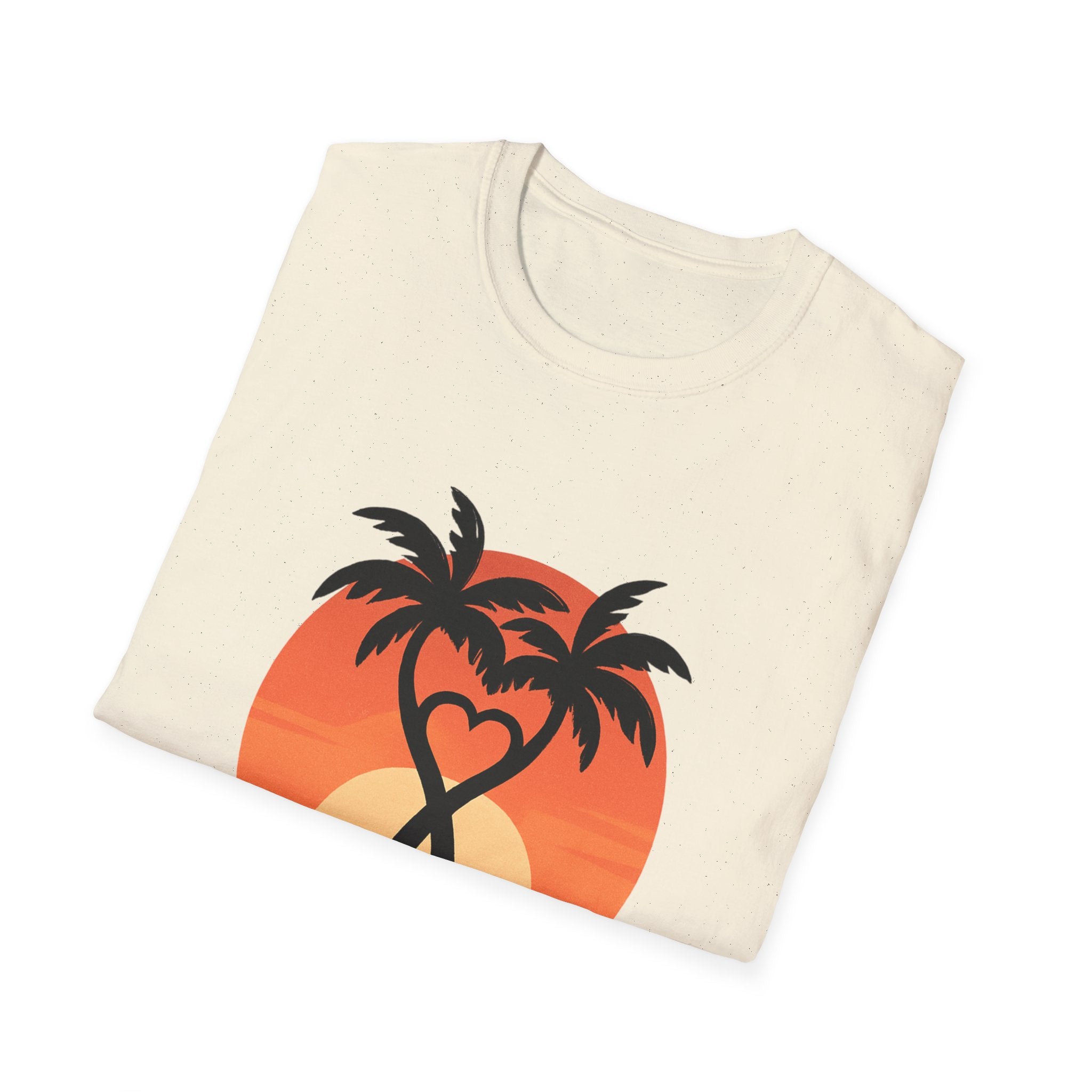 Sunset Palm T-Shirt — "Together at Sunset" Romantic Beach Tee