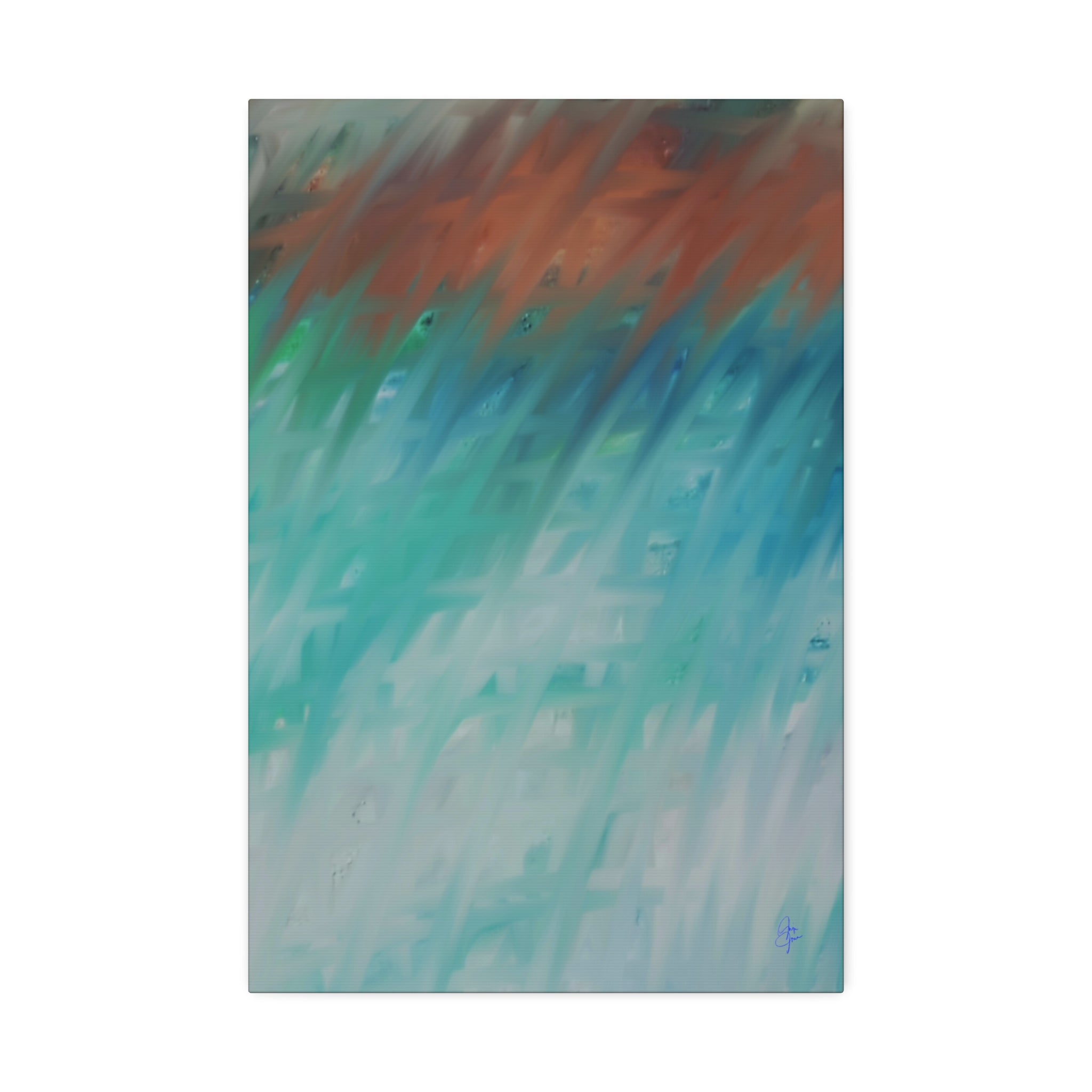 Ocean Breeze Abstract Canvas - Stretched 1.5" Wall Art