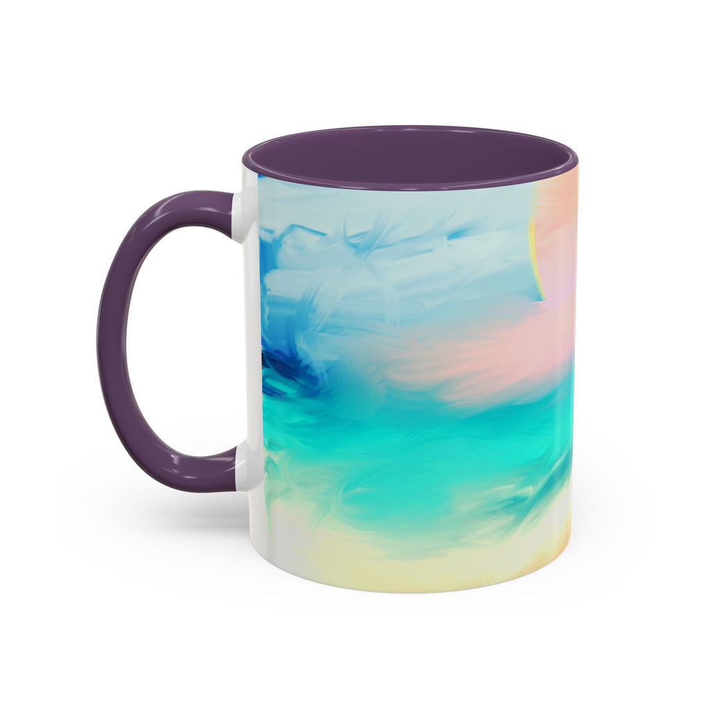 Beach Sunrise Accent Coffee Mug — Tropical Ocean Scene 11/15oz