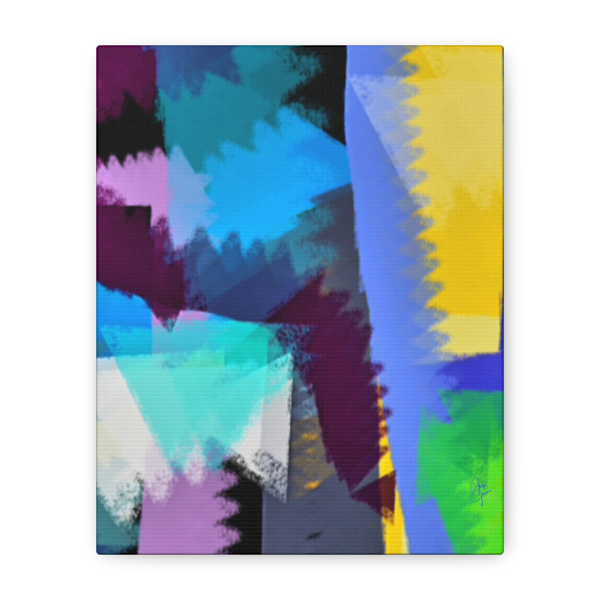 Abstract Color Burst Canvas Print — Vibrant Geometric Wall Art