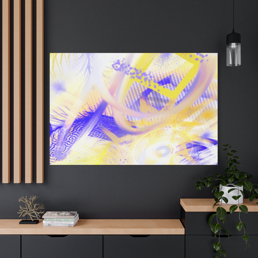 Abstract Feathered Glow Canvas Print — Matte Stretched Wall Art