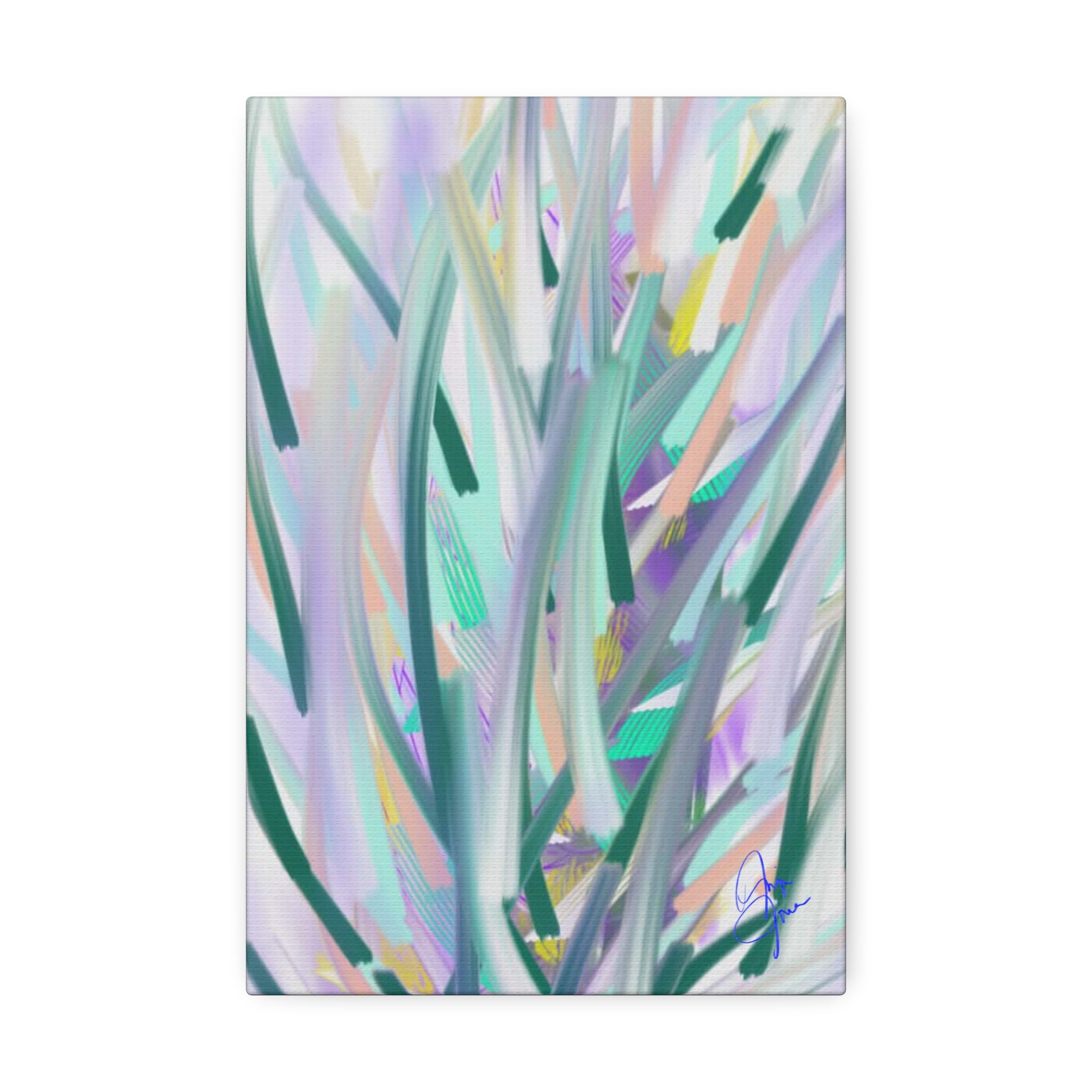 Abstract Pastel Grass Canvas Print — Stretched 1.5"