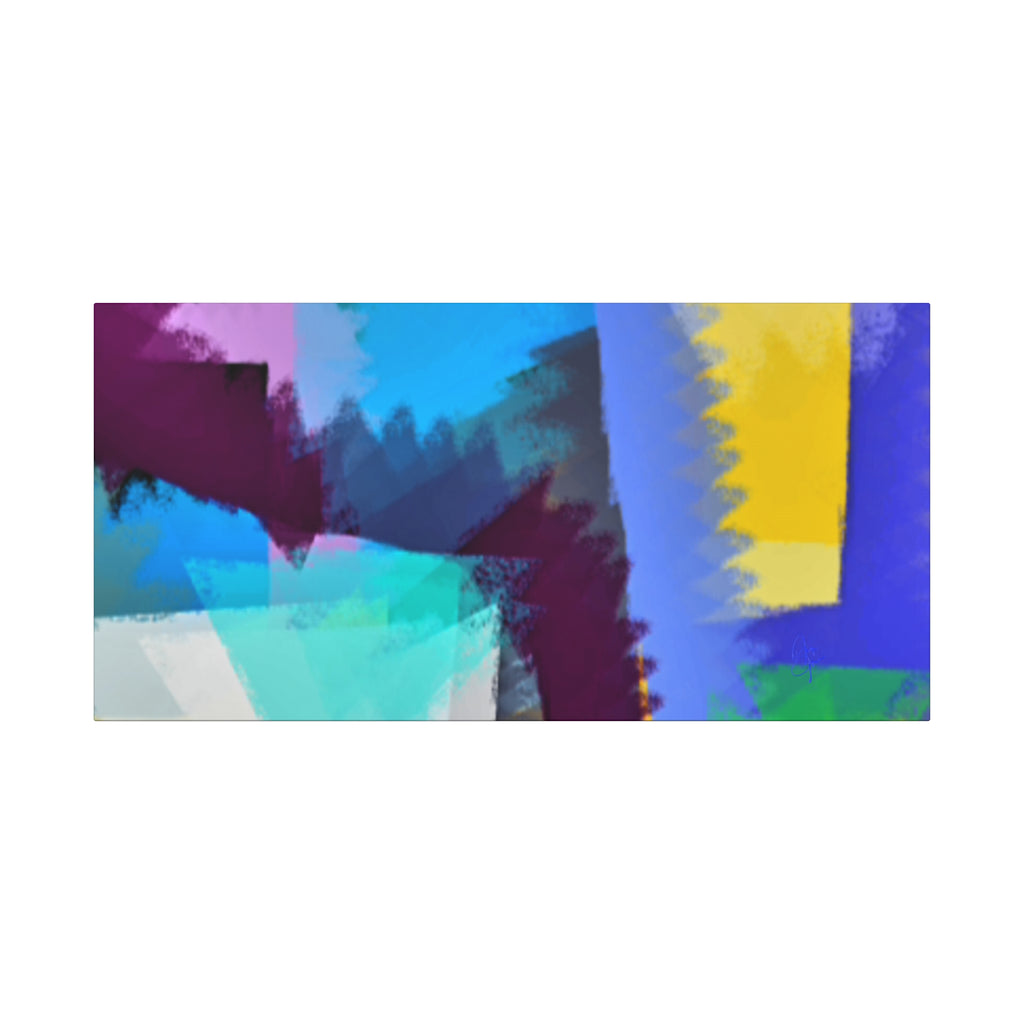 Abstract Color Burst Canvas Print — Vibrant Geometric Wall Art