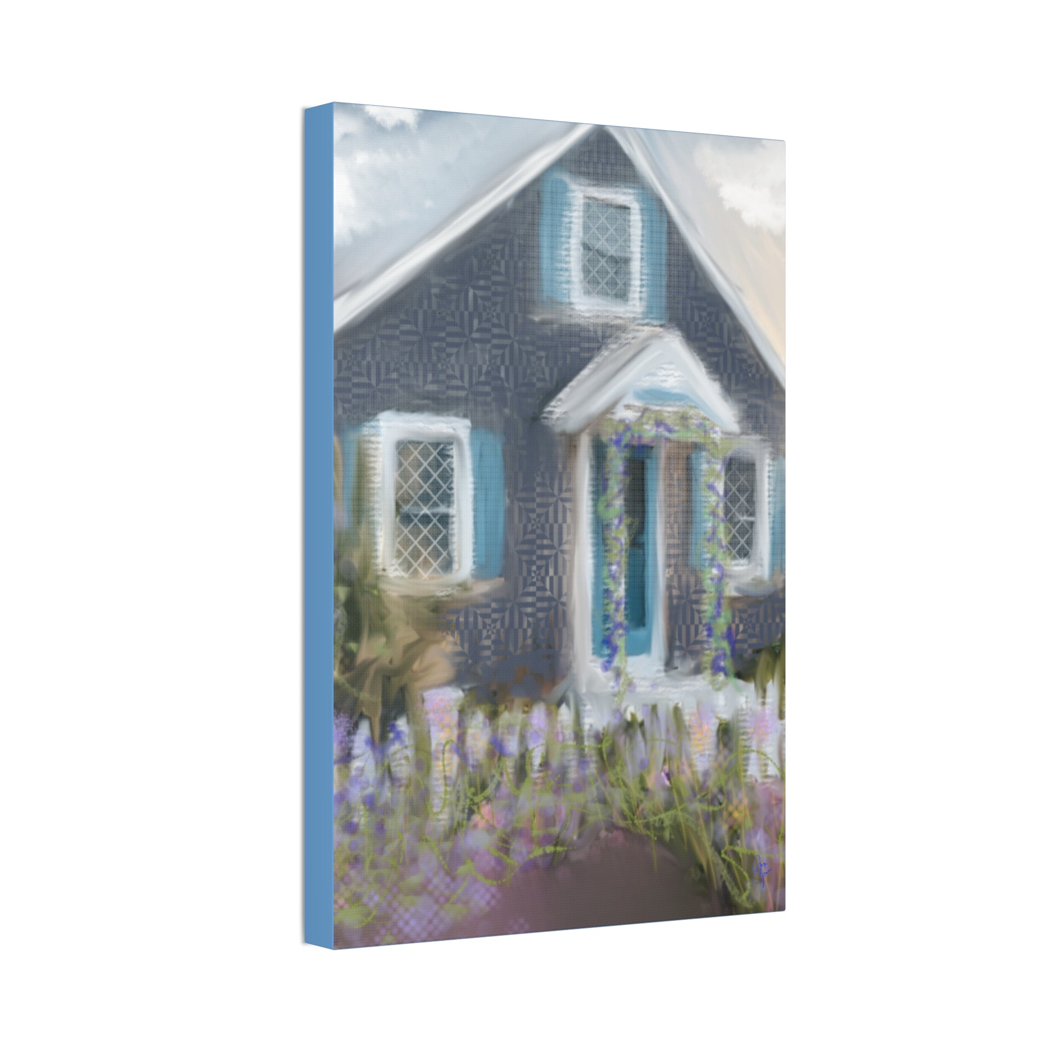 Coastal Cottage Garden Canvas Print — Stretched 1.5" Wall Art