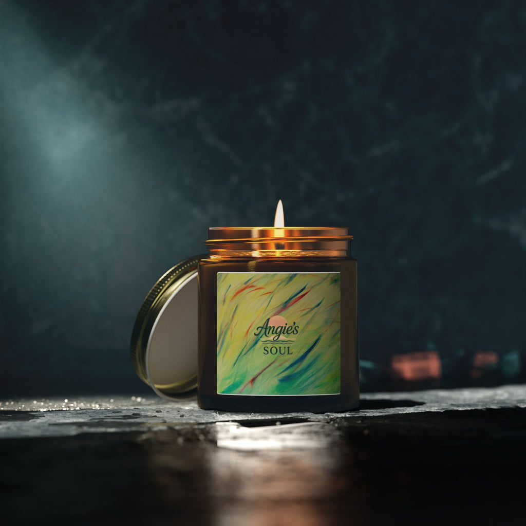 Soy Coconut-Apricot Candle — "Angie's Soul" Scented Jar (4oz & 9oz)