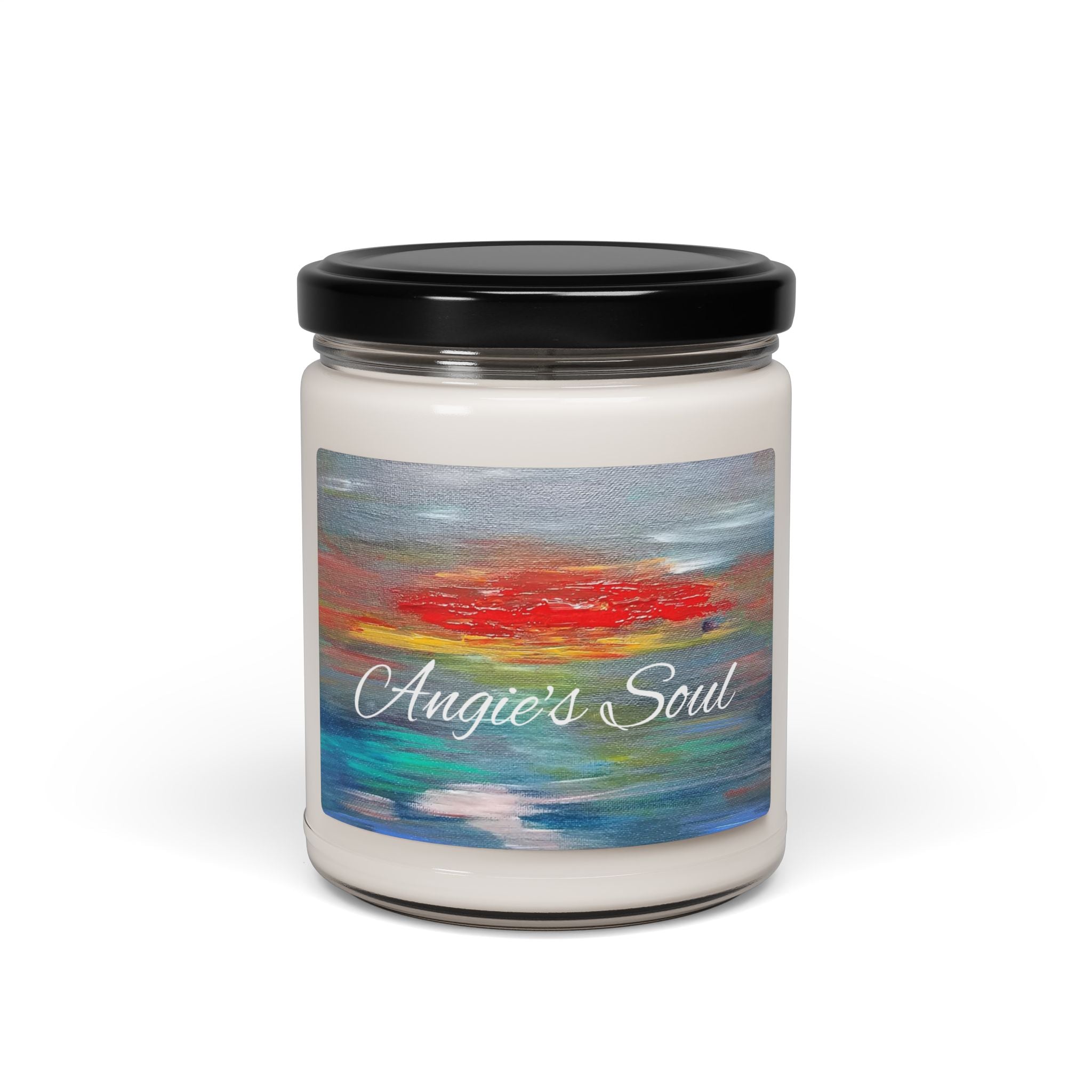 Angie's Soul Scented Soy Candle — 9 oz Jar, Calming Ocean Sunset Fragrance